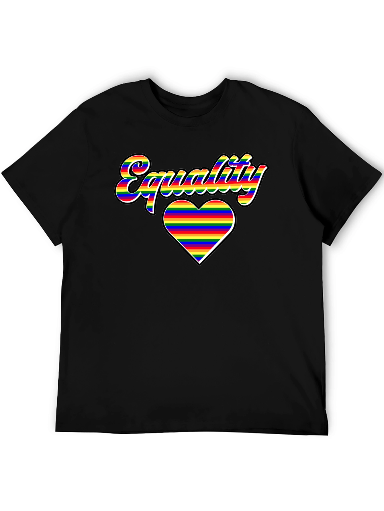 Equality LGBTQ Pride Rainbow Heart T-Shirt