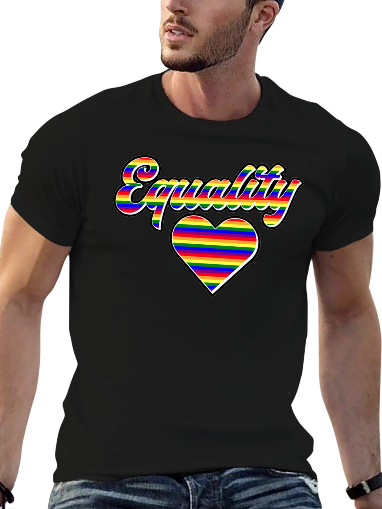 Equality LGBTQ Pride Rainbow Heart T-Shirt