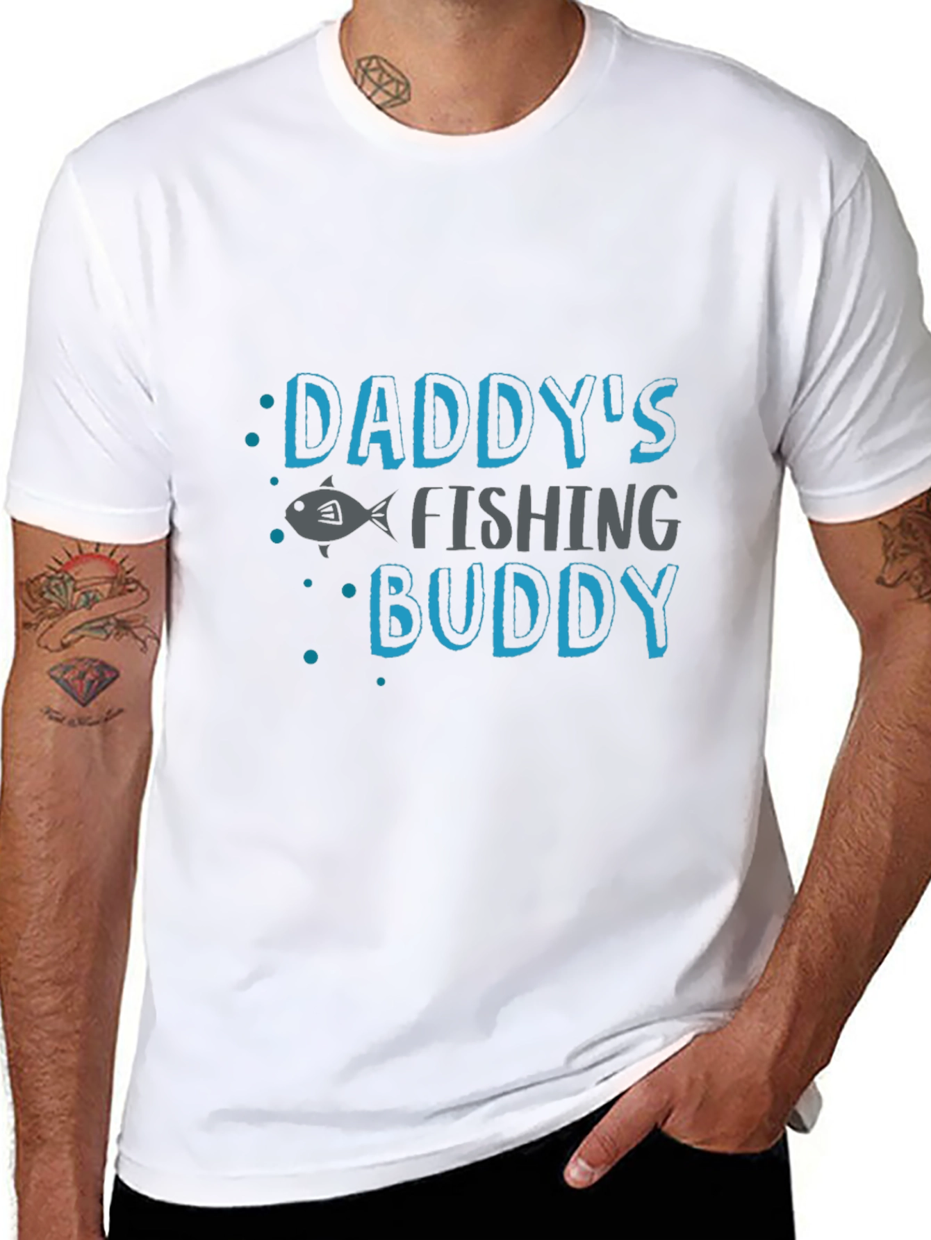 Daddys Fishing Buddy Black T-Shirt