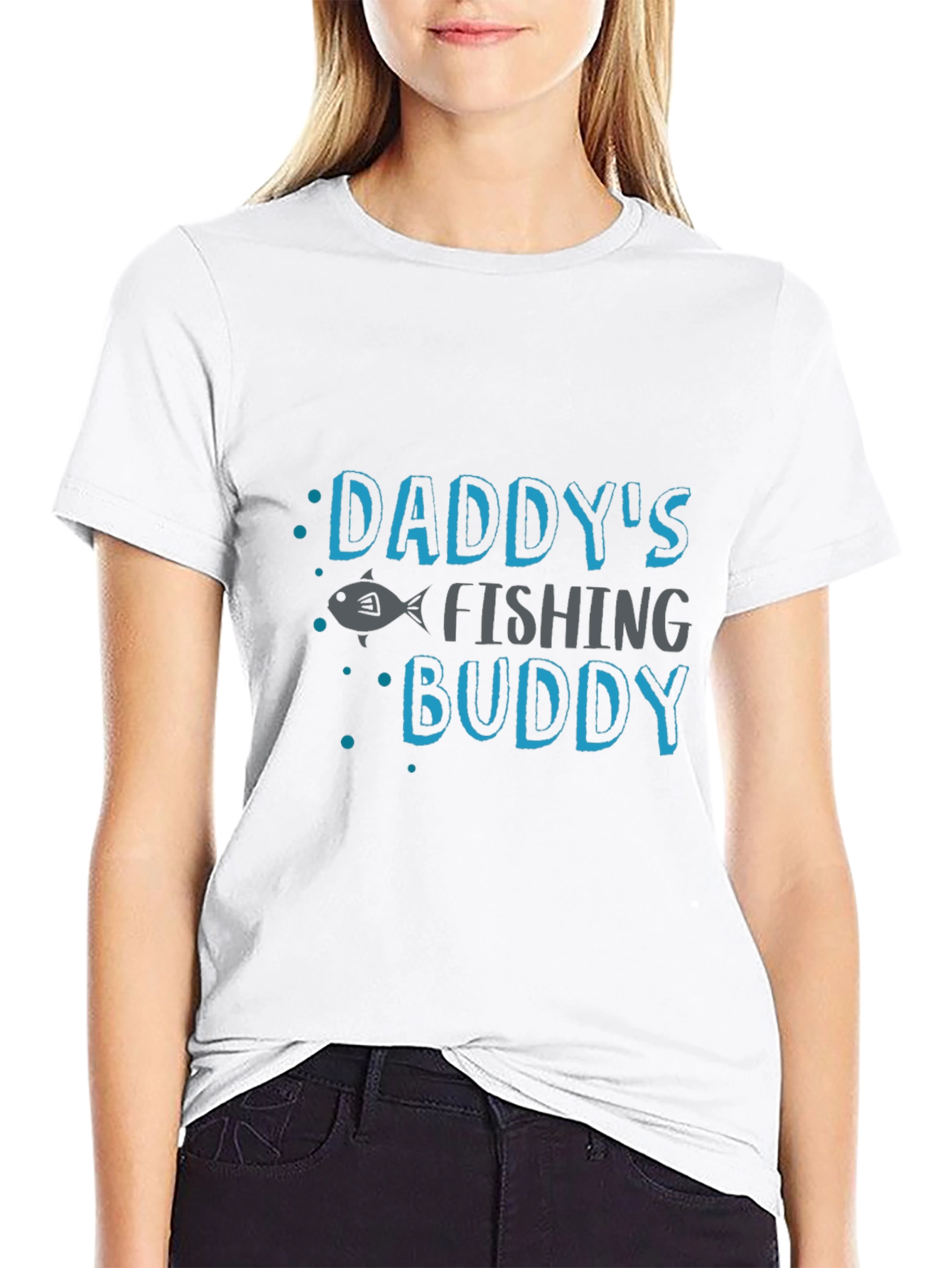 Daddys Fishing Buddy Black T-Shirt