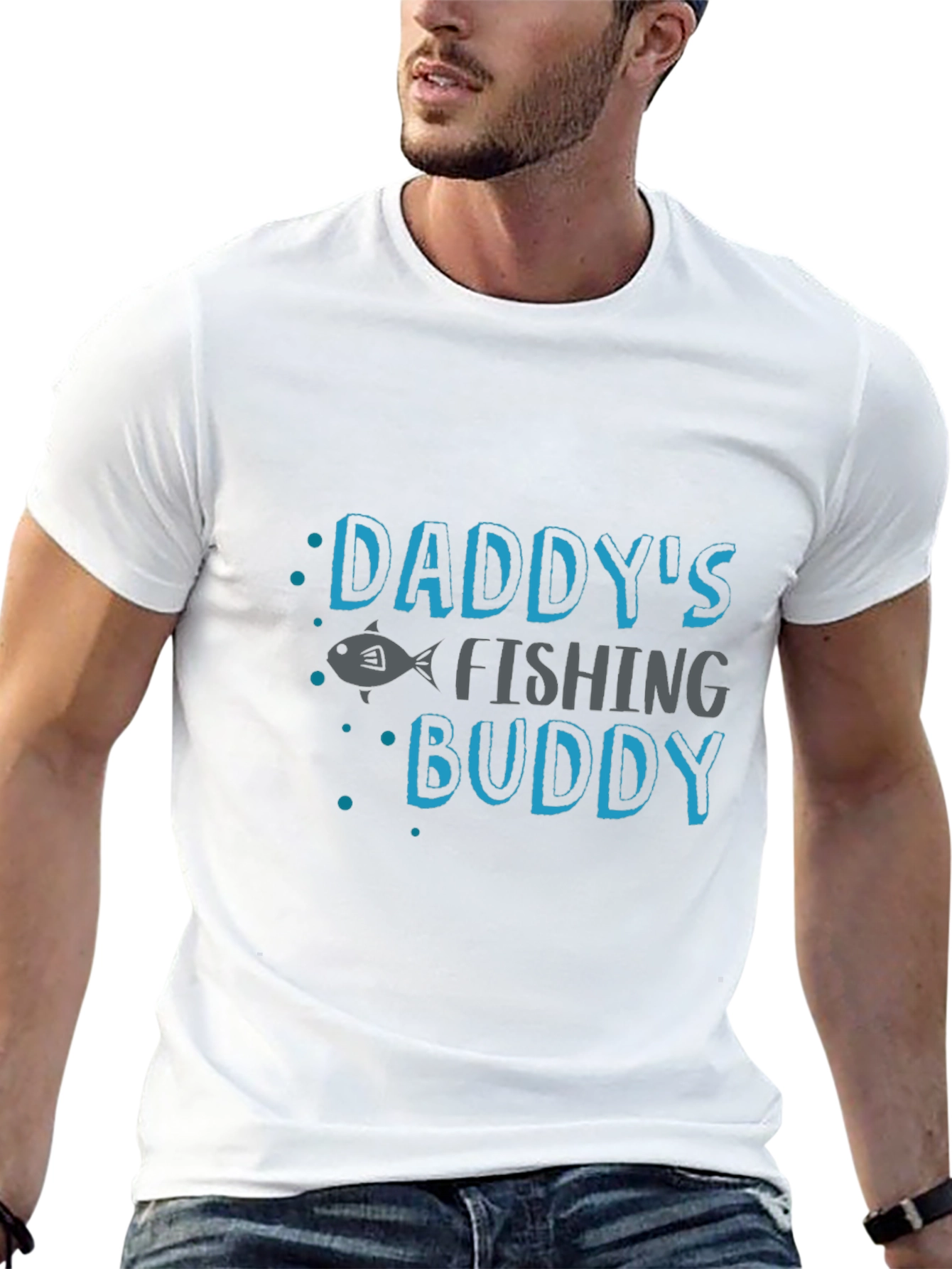 Daddys Fishing Buddy Black T-Shirt
