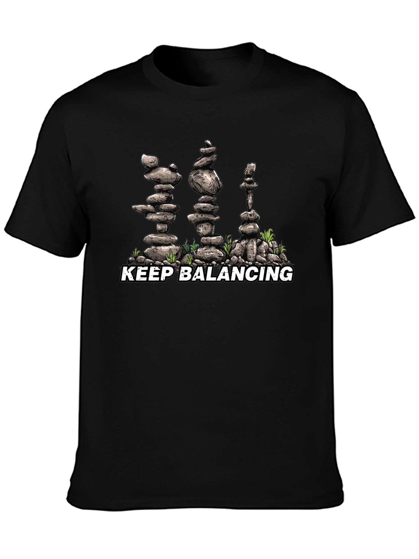 Keep Balancing Black T-Shirt