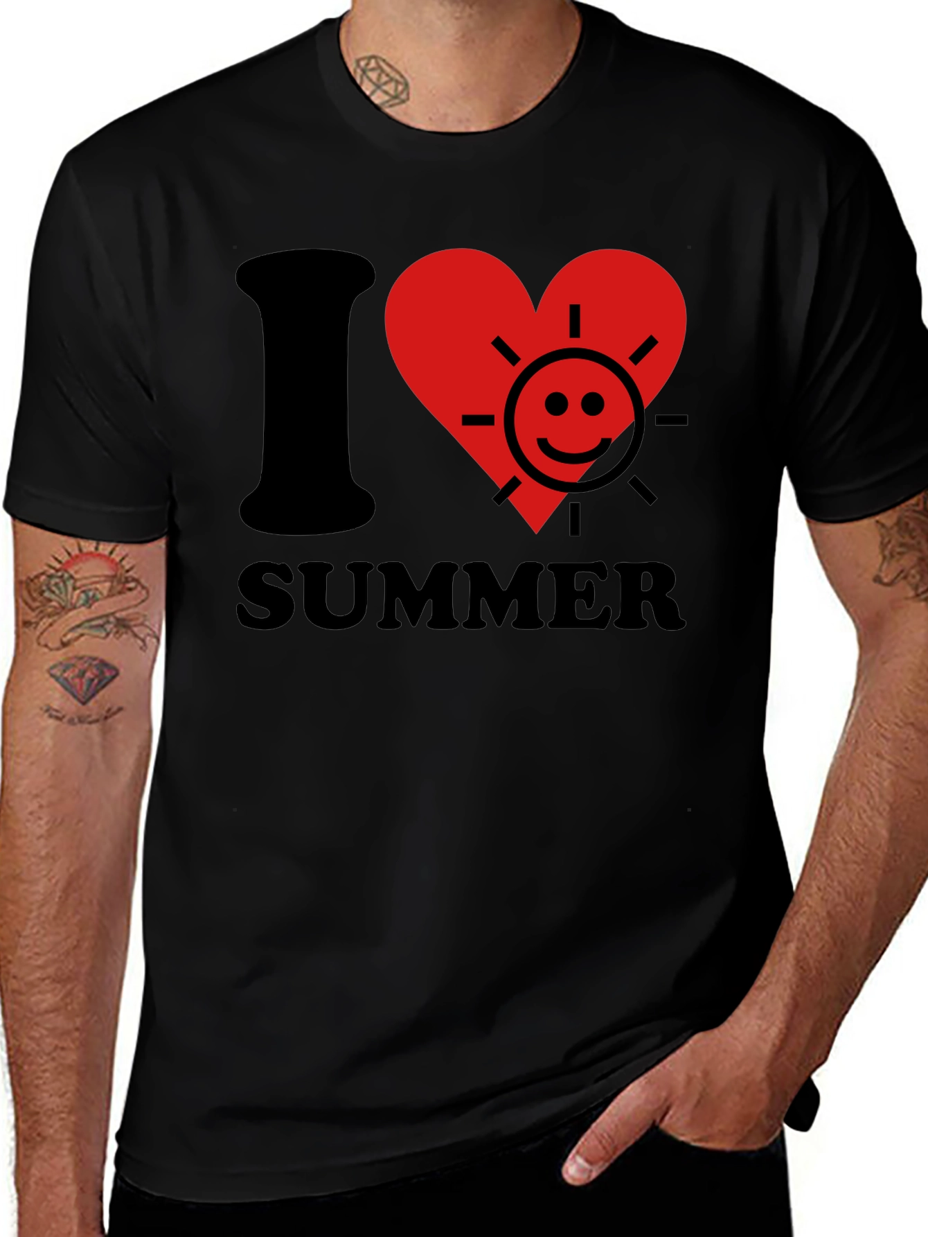 I Heart Summer Graphic T-Shirt - Trendy Holiday Tee