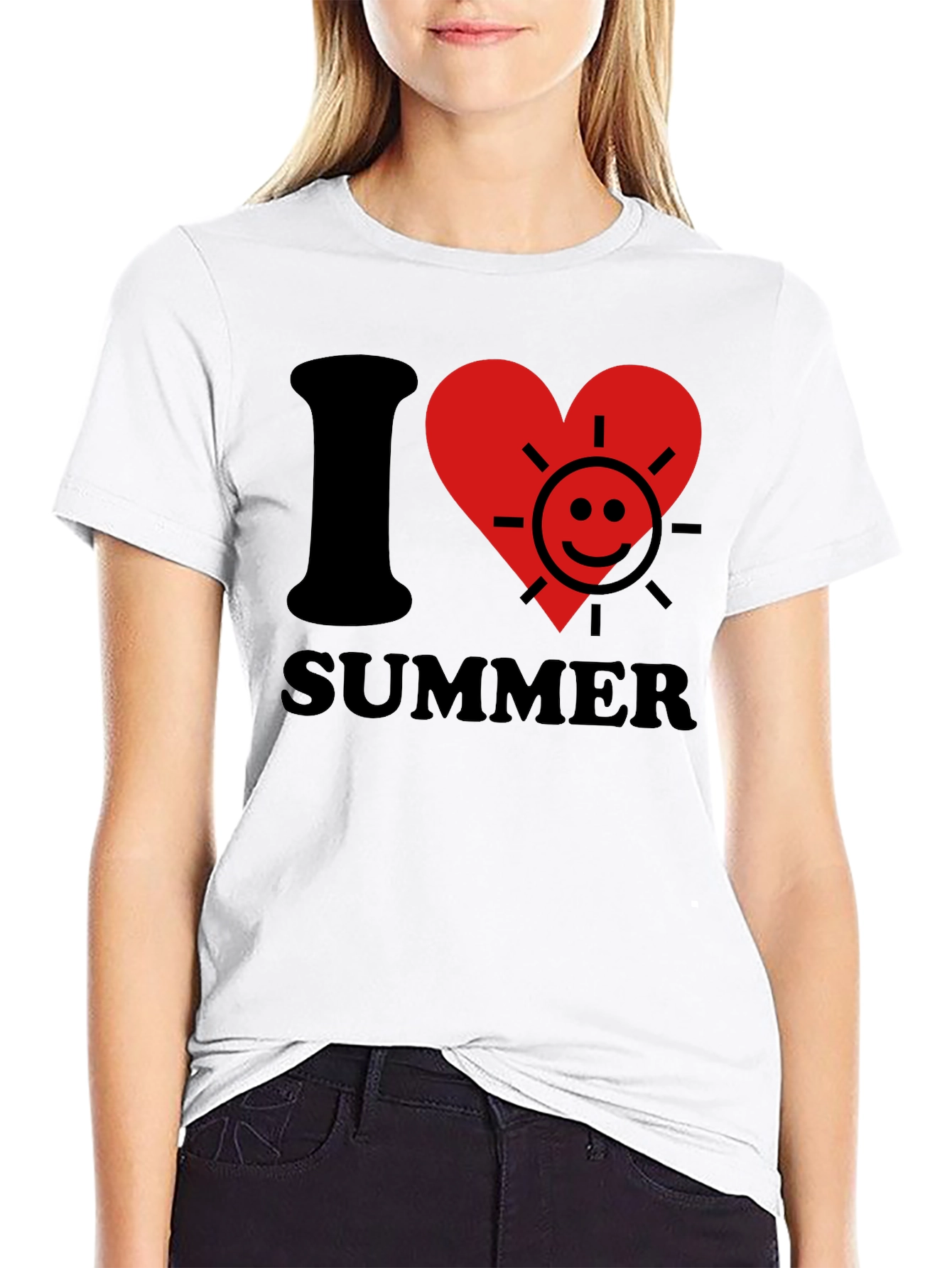 I Heart Summer Graphic T-Shirt - Trendy Holiday Tee