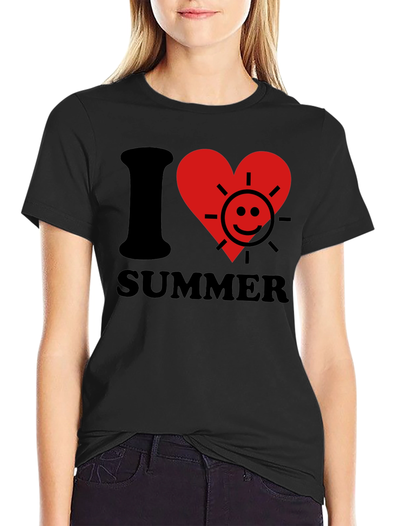 I Heart Summer Graphic T-Shirt - Trendy Holiday Tee