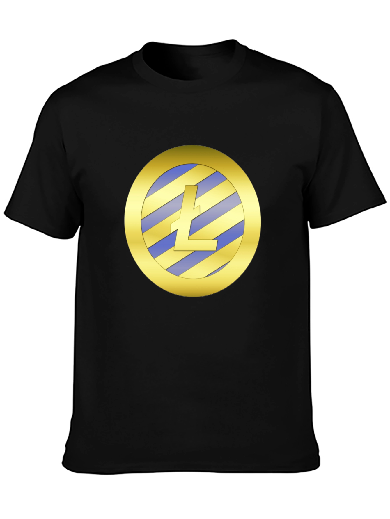 Litecoin Crypto Graphic Tee - Black Cotton Blend