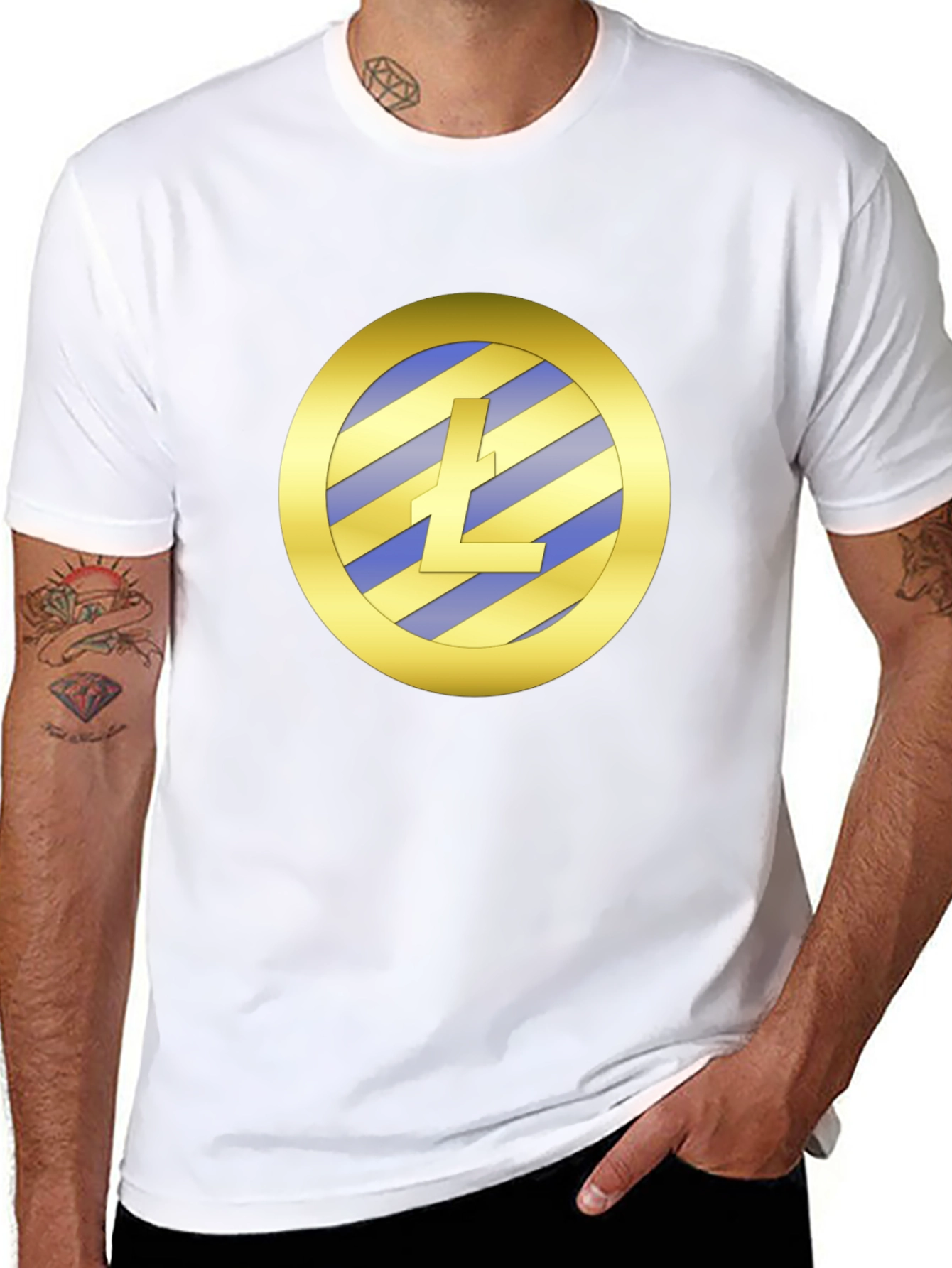 Litecoin Crypto Graphic Tee - Black Cotton Blend