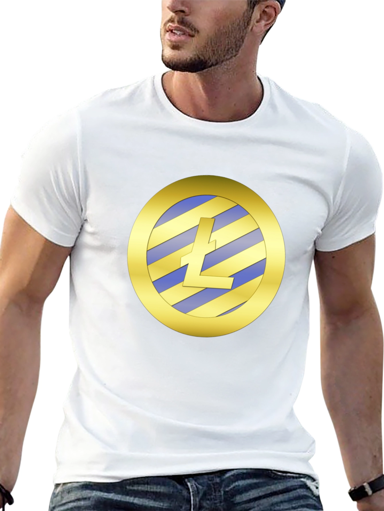 Litecoin Crypto Graphic Tee - Black Cotton Blend