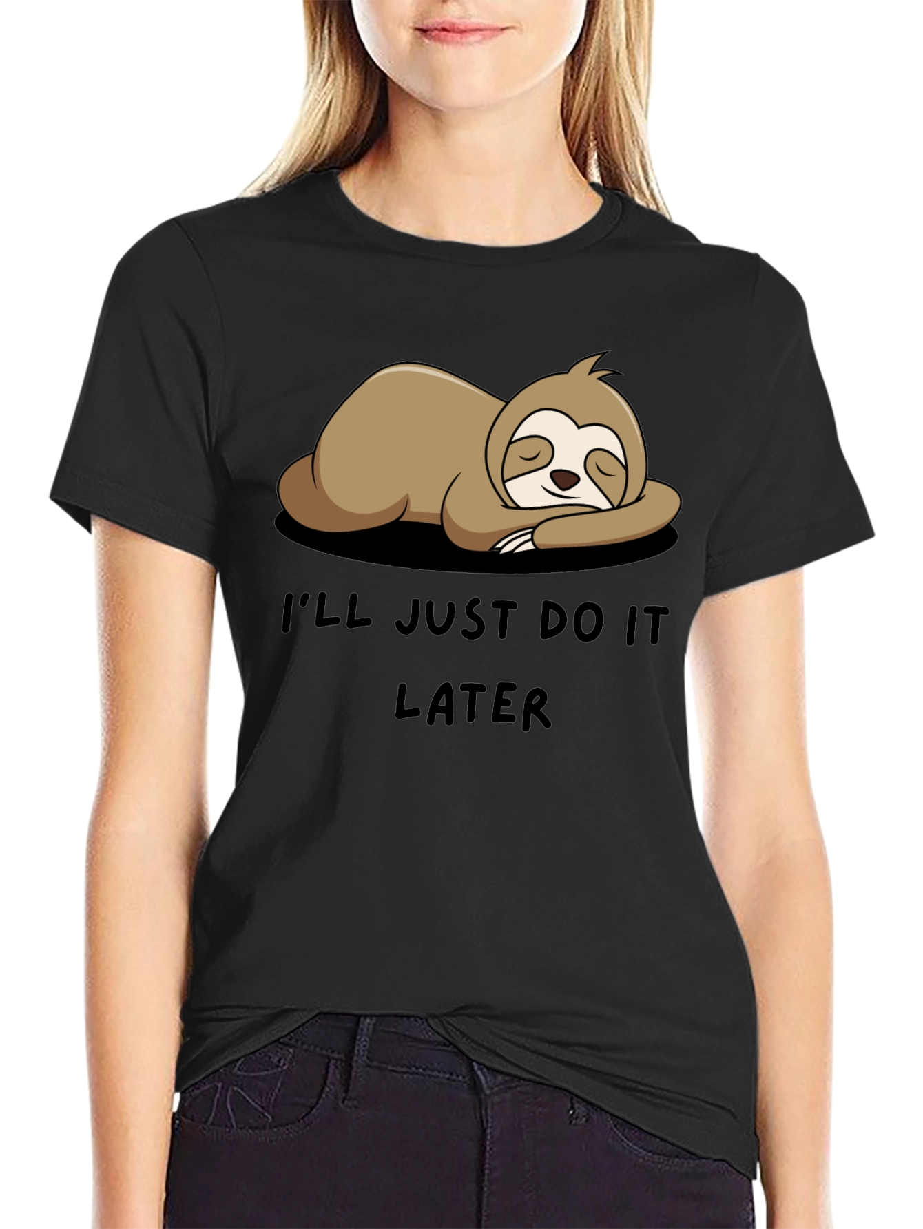 Sloth Do It Later Funny Graphic Tee