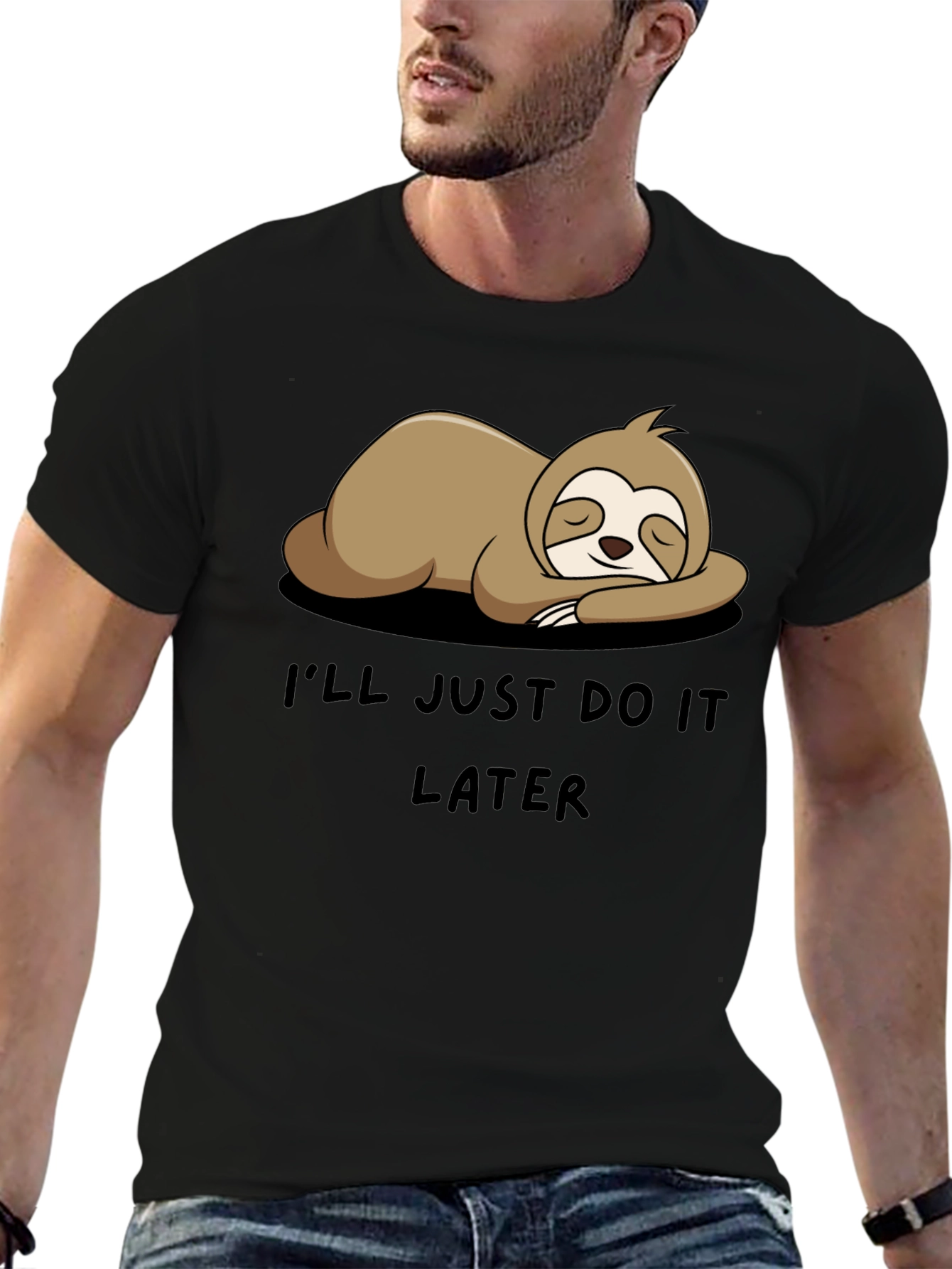 Sloth Do It Later Funny Graphic Tee