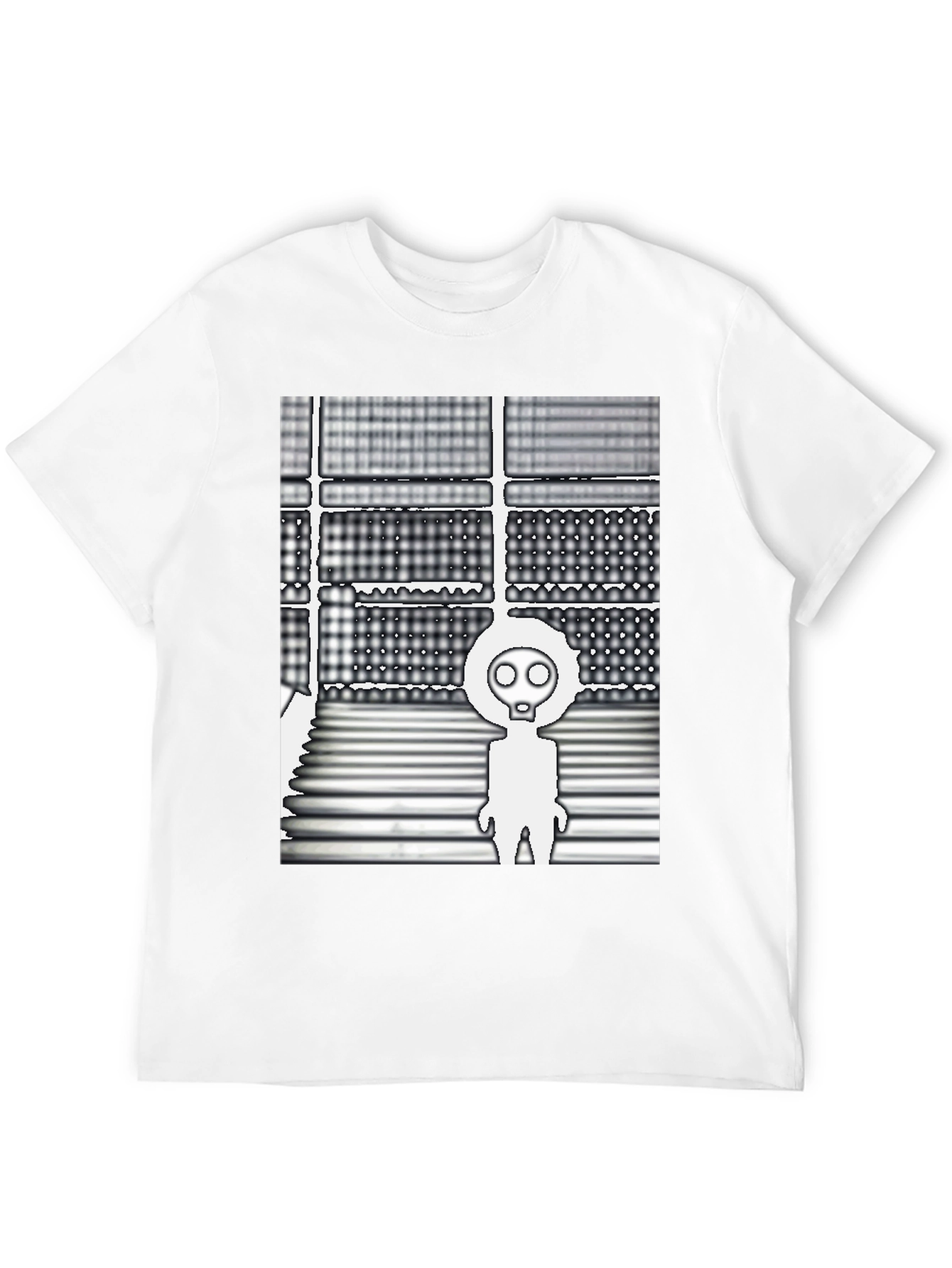 Abstract Graphic Print Black T-Shirt