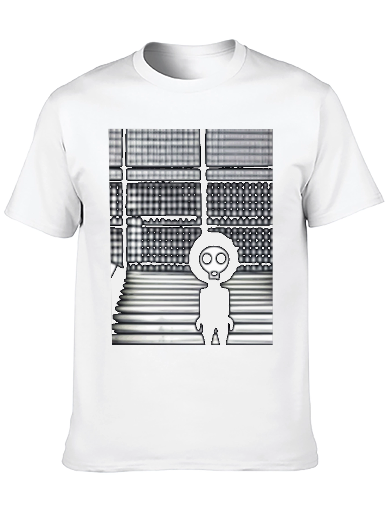 Abstract Graphic Print Black T-Shirt