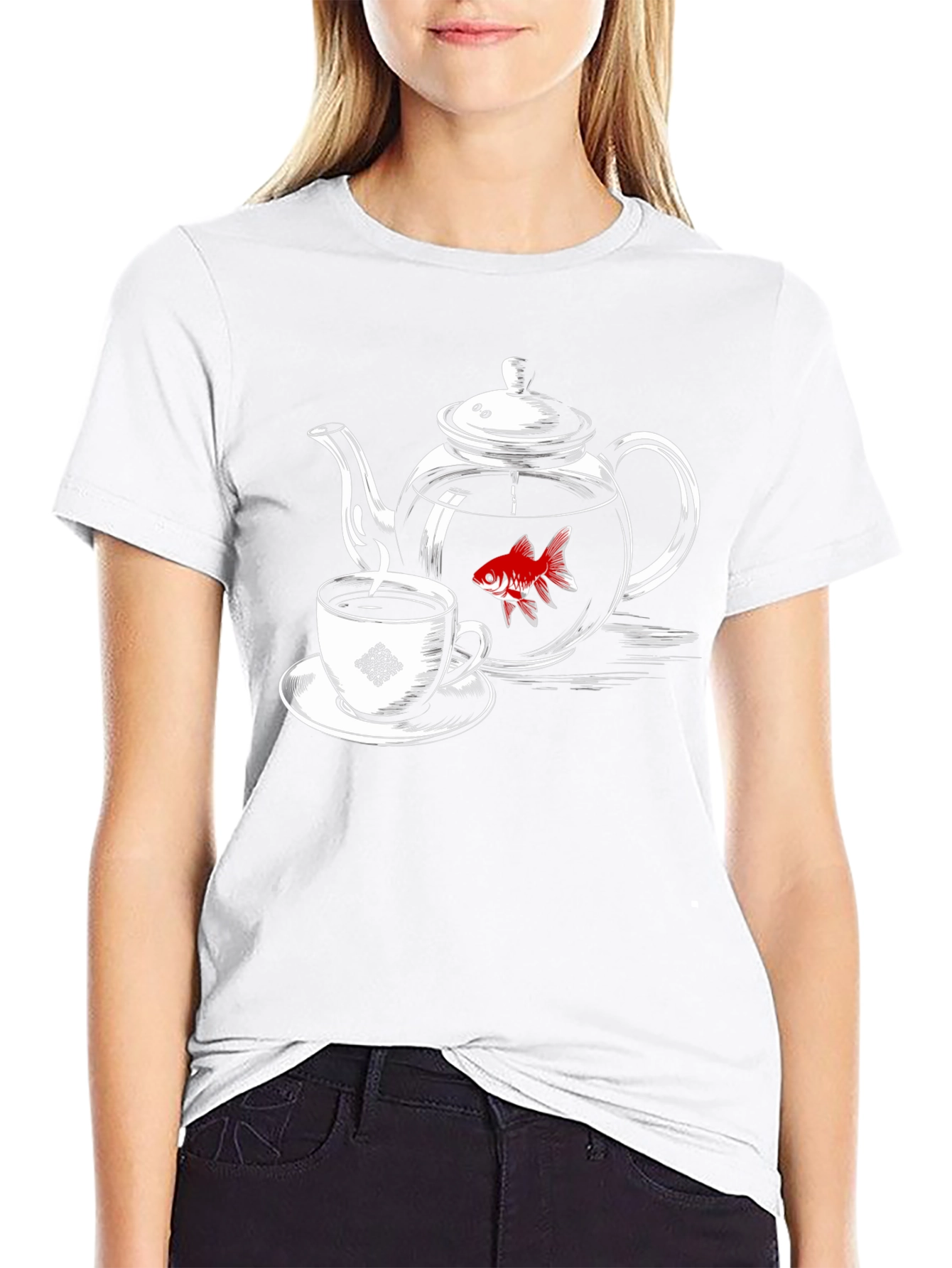 Tea Time Goldfish T-Shirt
