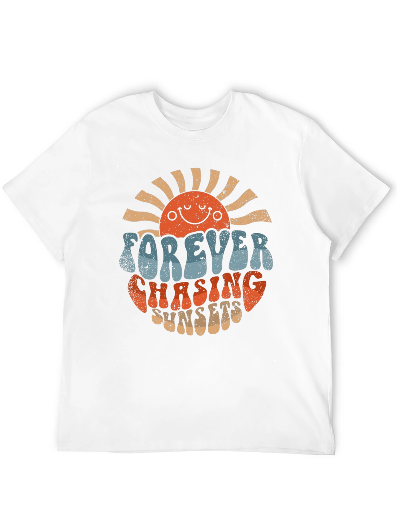 Retro Forever Chasing Sunsets Graphic T-Shirt