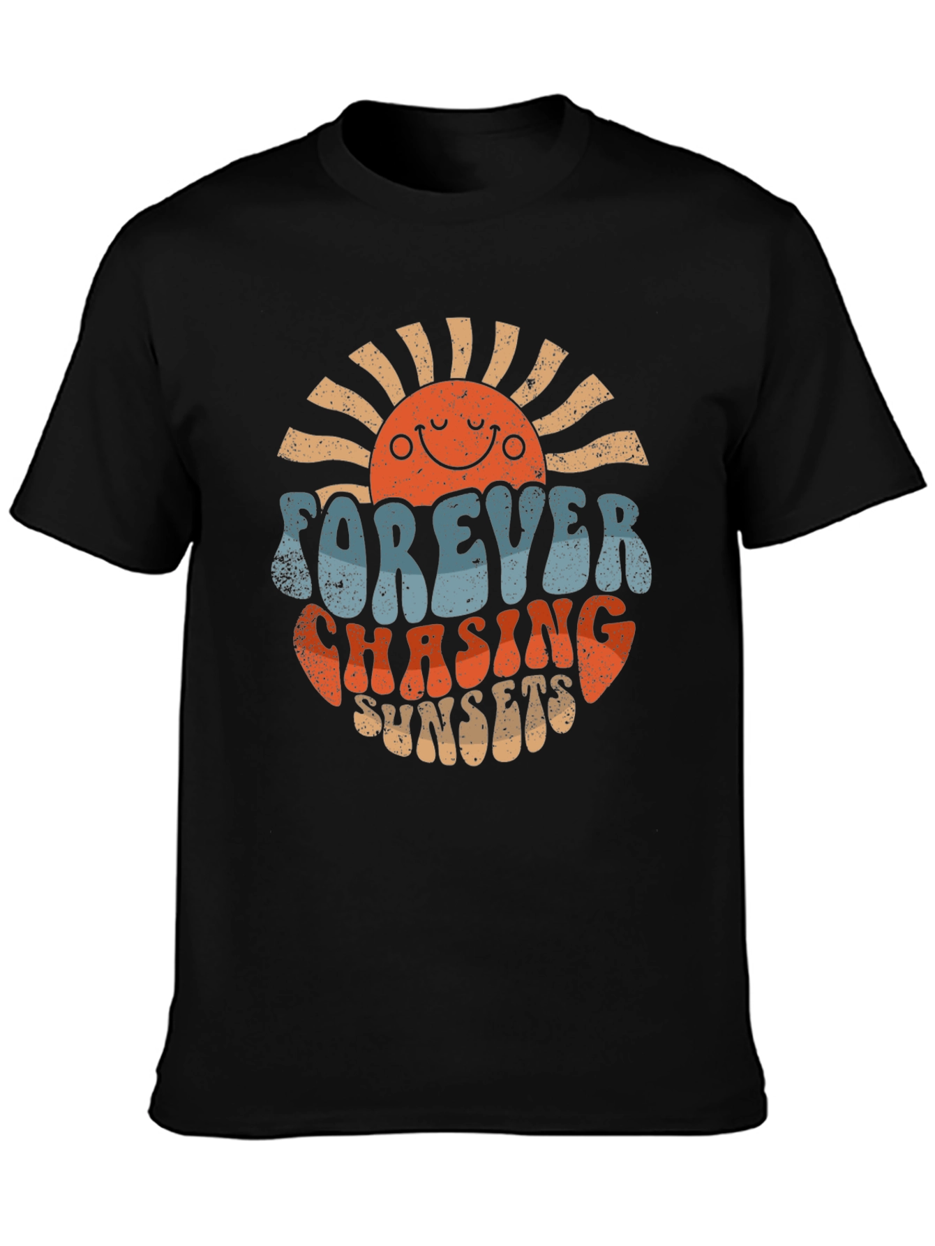 Retro Forever Chasing Sunsets Graphic T-Shirt