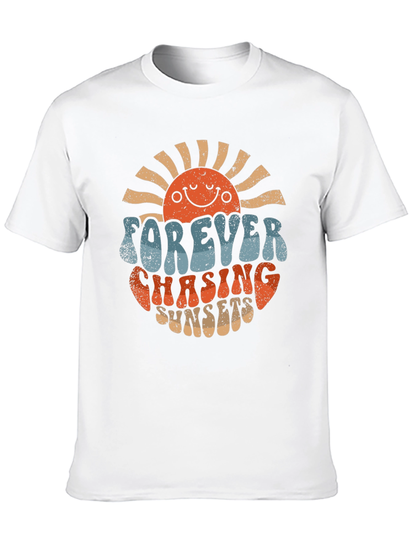 Retro Forever Chasing Sunsets Graphic T-Shirt