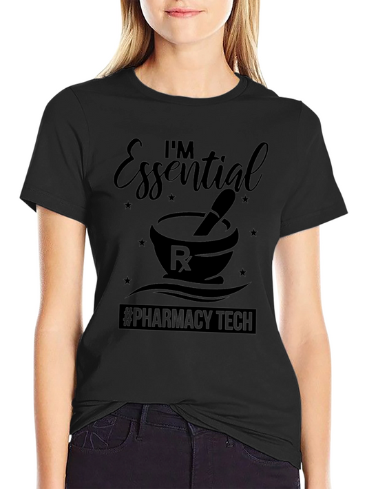 Essential Pharmacy Tech Black T-Shirt