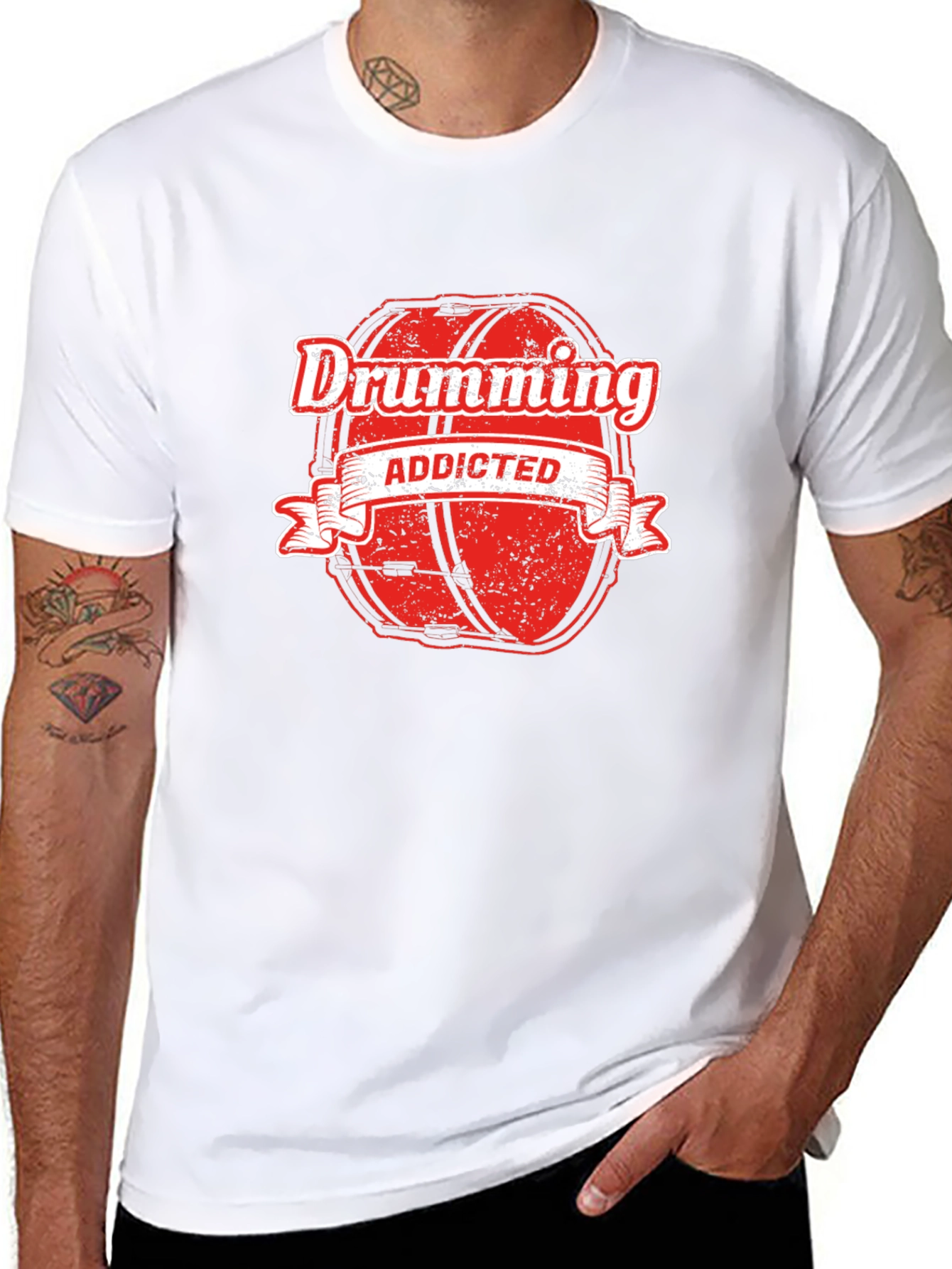 Drumming Addicted T-Shirt - Musician Gift