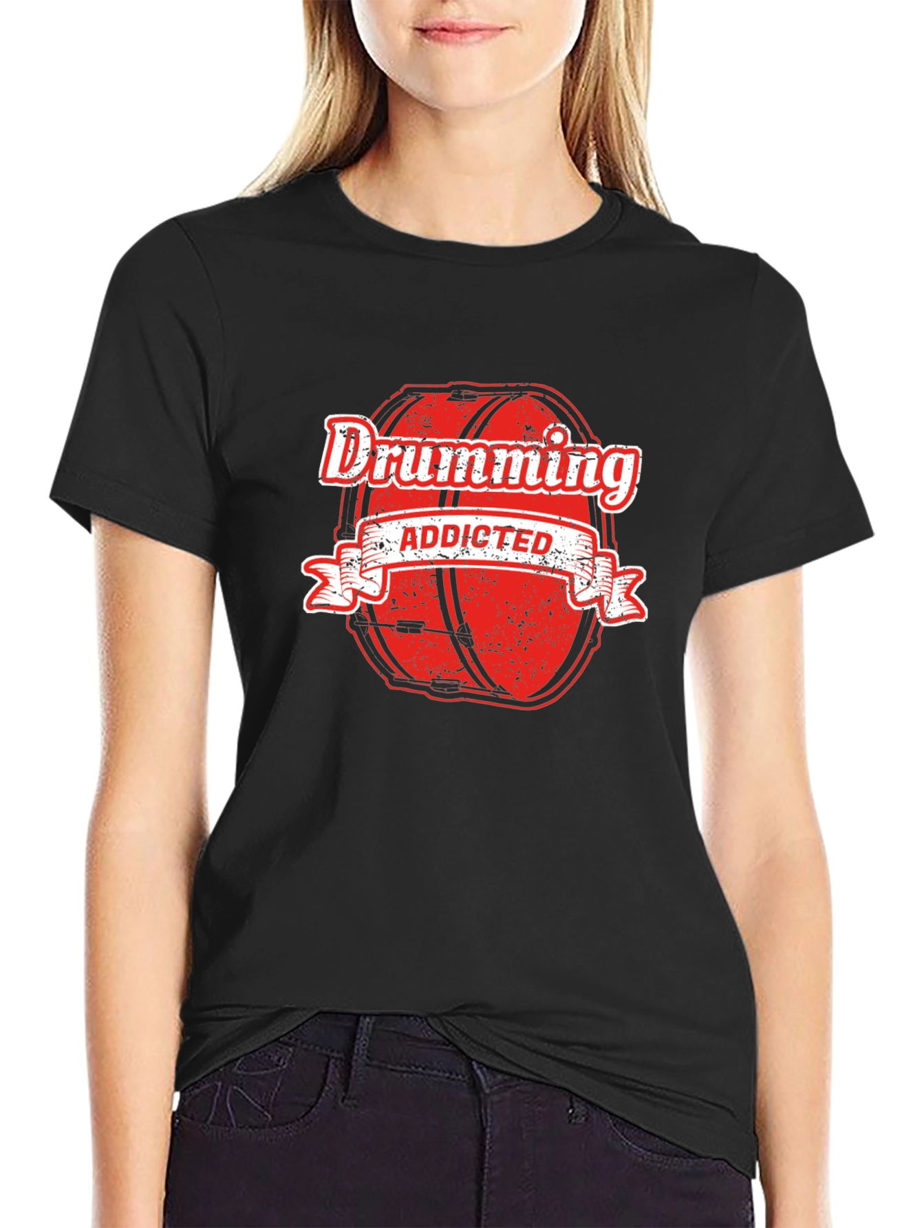Drumming Addicted T-Shirt - Musician Gift