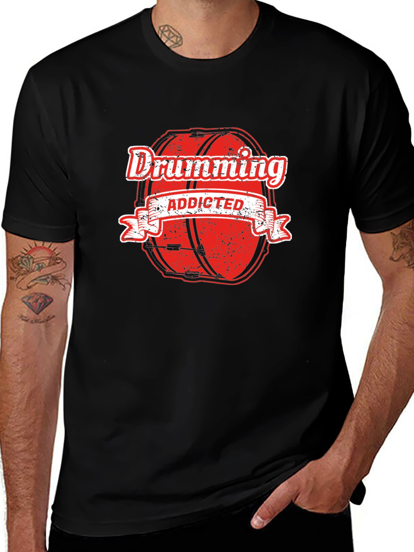 Drumming Addicted T-Shirt - Musician Gift