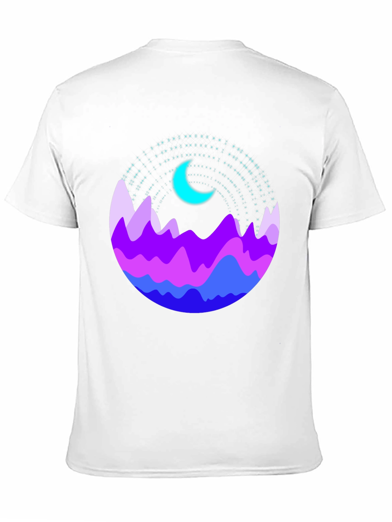 Mountain Moonscape Graphic Tee - Mens Black T-Shirt