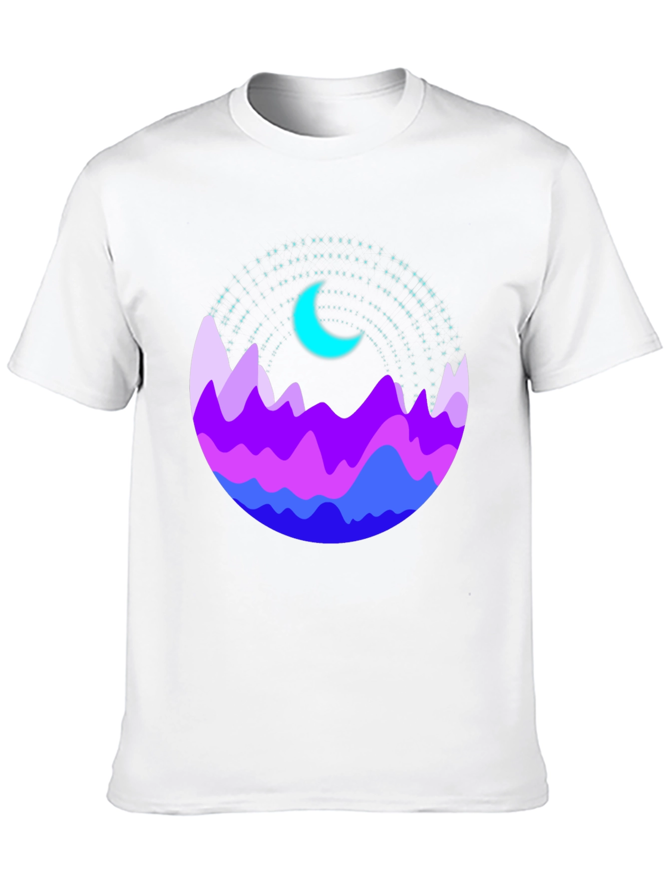 Mountain Moonscape Graphic Tee - Mens Black T-Shirt