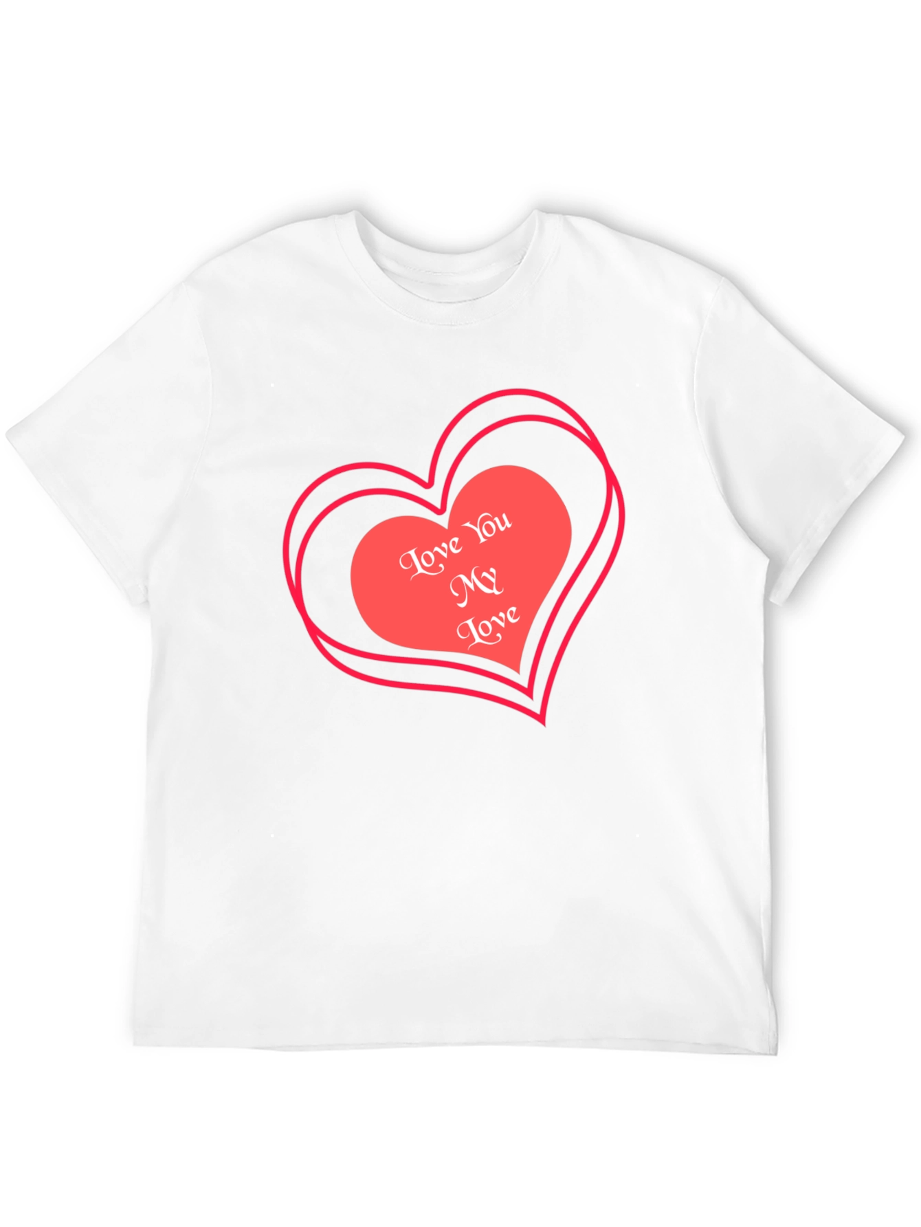 Love You My Love Valentines Black T-Shirt