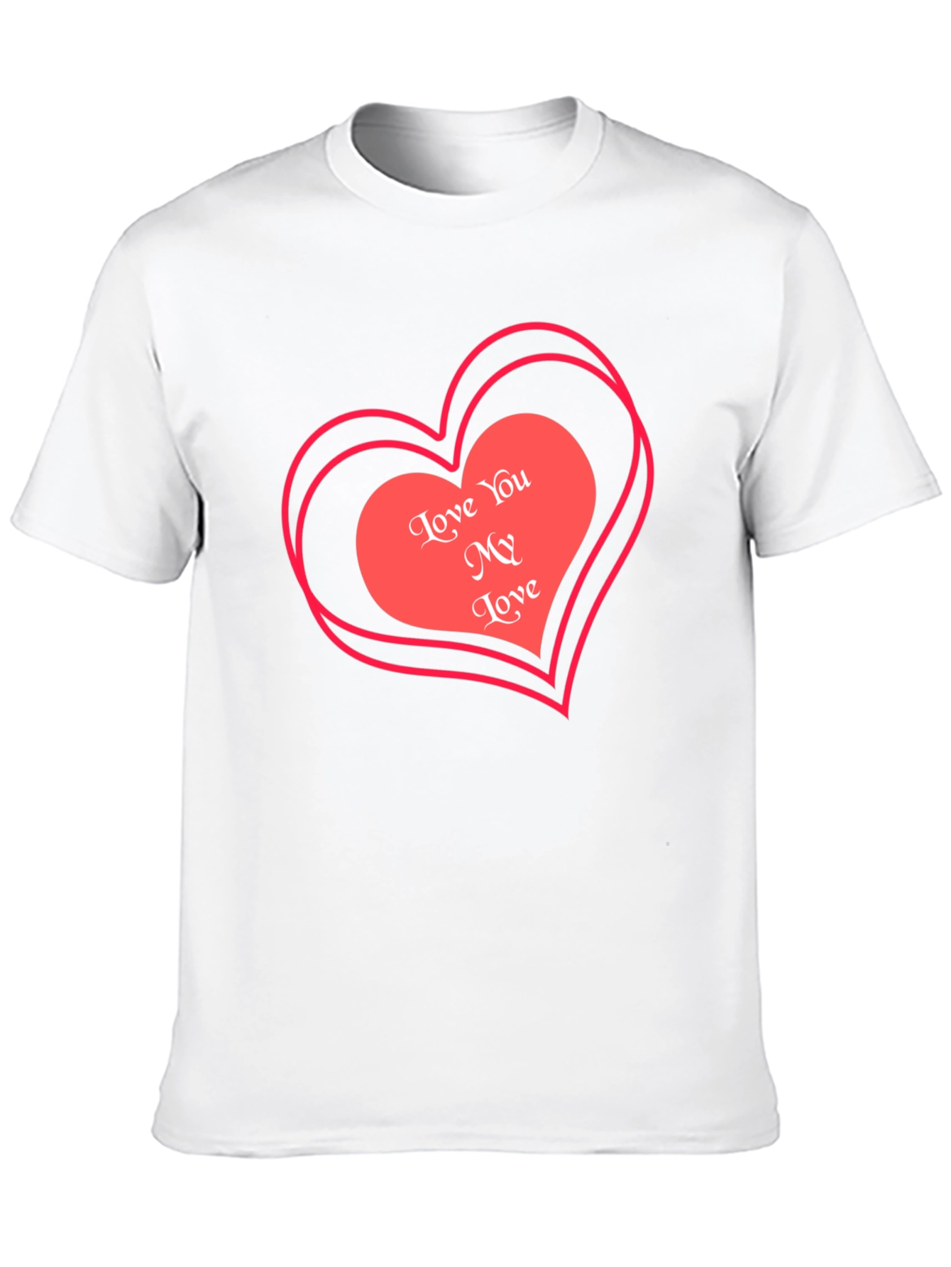 Love You My Love Valentines Black T-Shirt