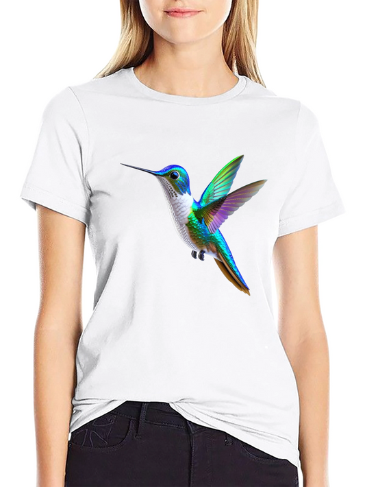 Hummingbird Graphic Black T-Shirt - Nature Inspired Design