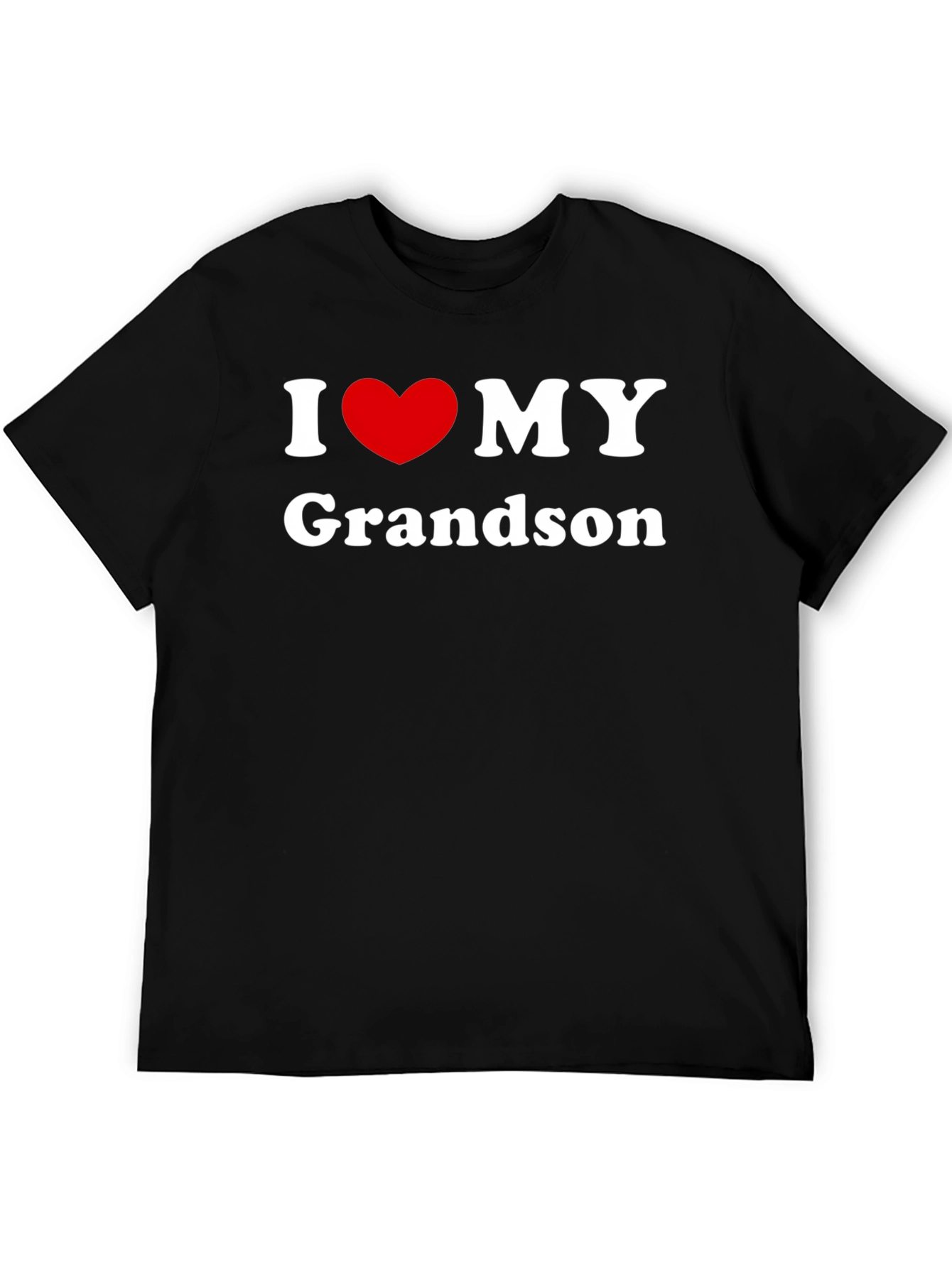 I Love My Grandson Black T-Shirt