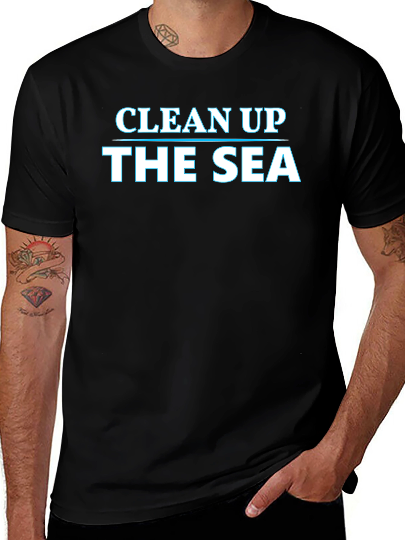 Clean Up the Sea Graphic T-Shirt