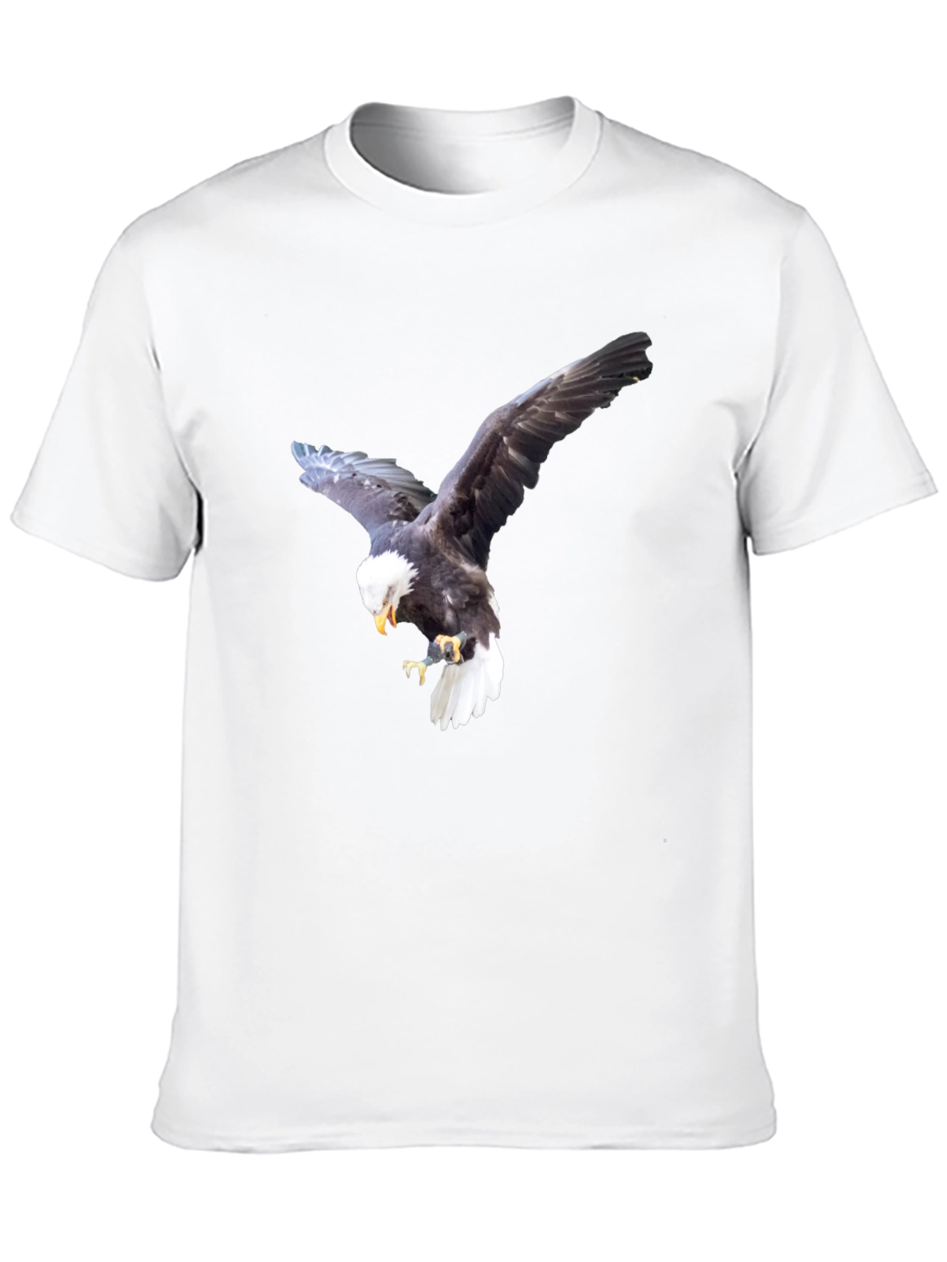 Bald Eagle Graphic Tee - Black Cotton Blend