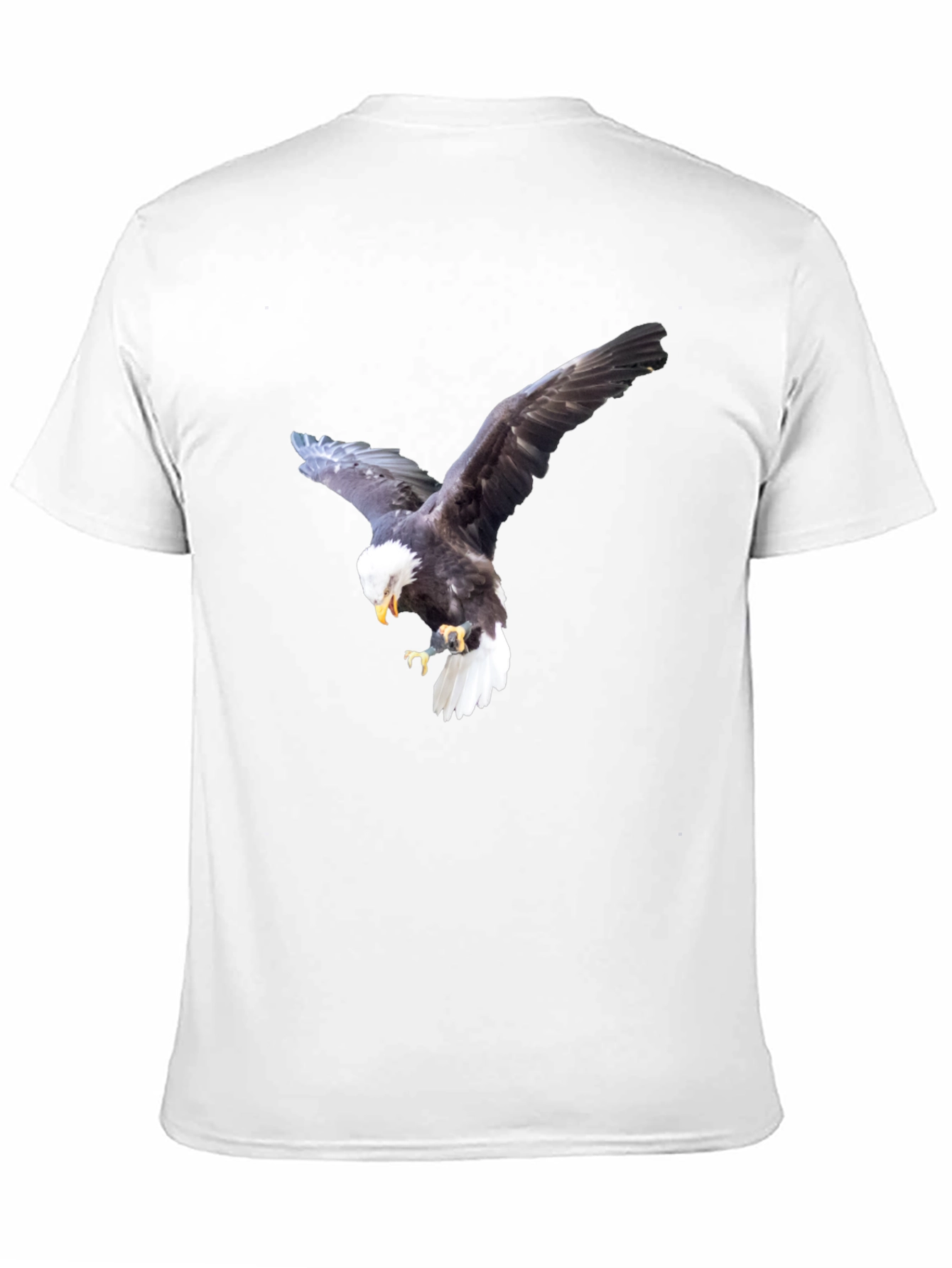Bald Eagle Graphic Tee - Black Cotton Blend