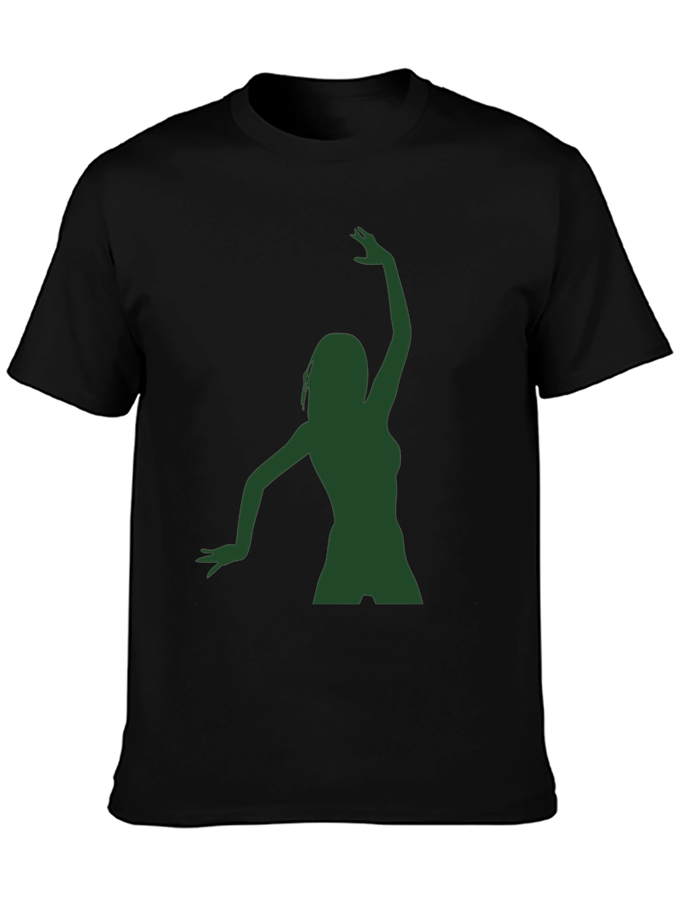 Silhouette Dance Graphic Tee - Black Cotton Blend