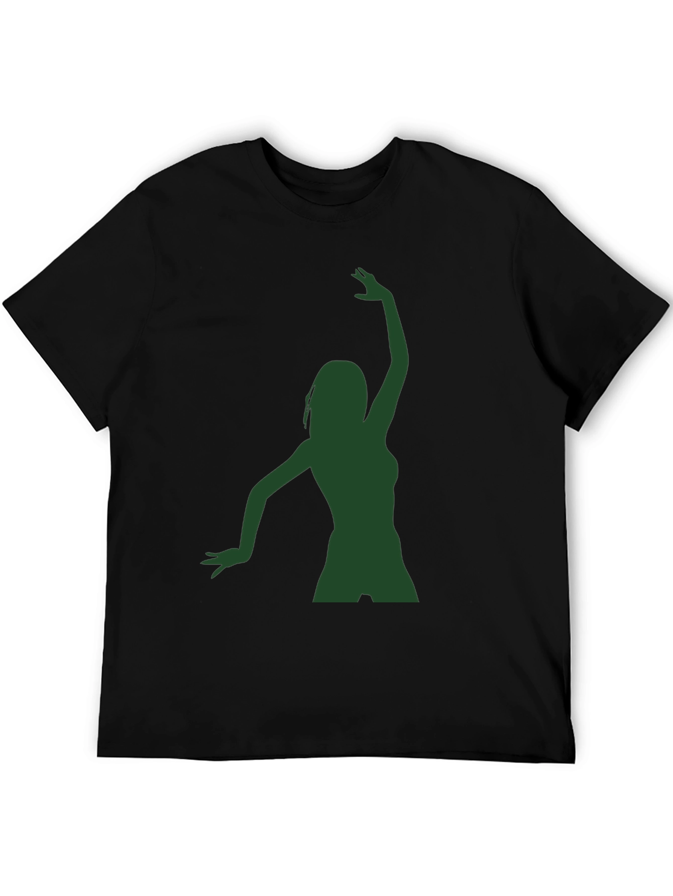 Silhouette Dance Graphic Tee - Black Cotton Blend