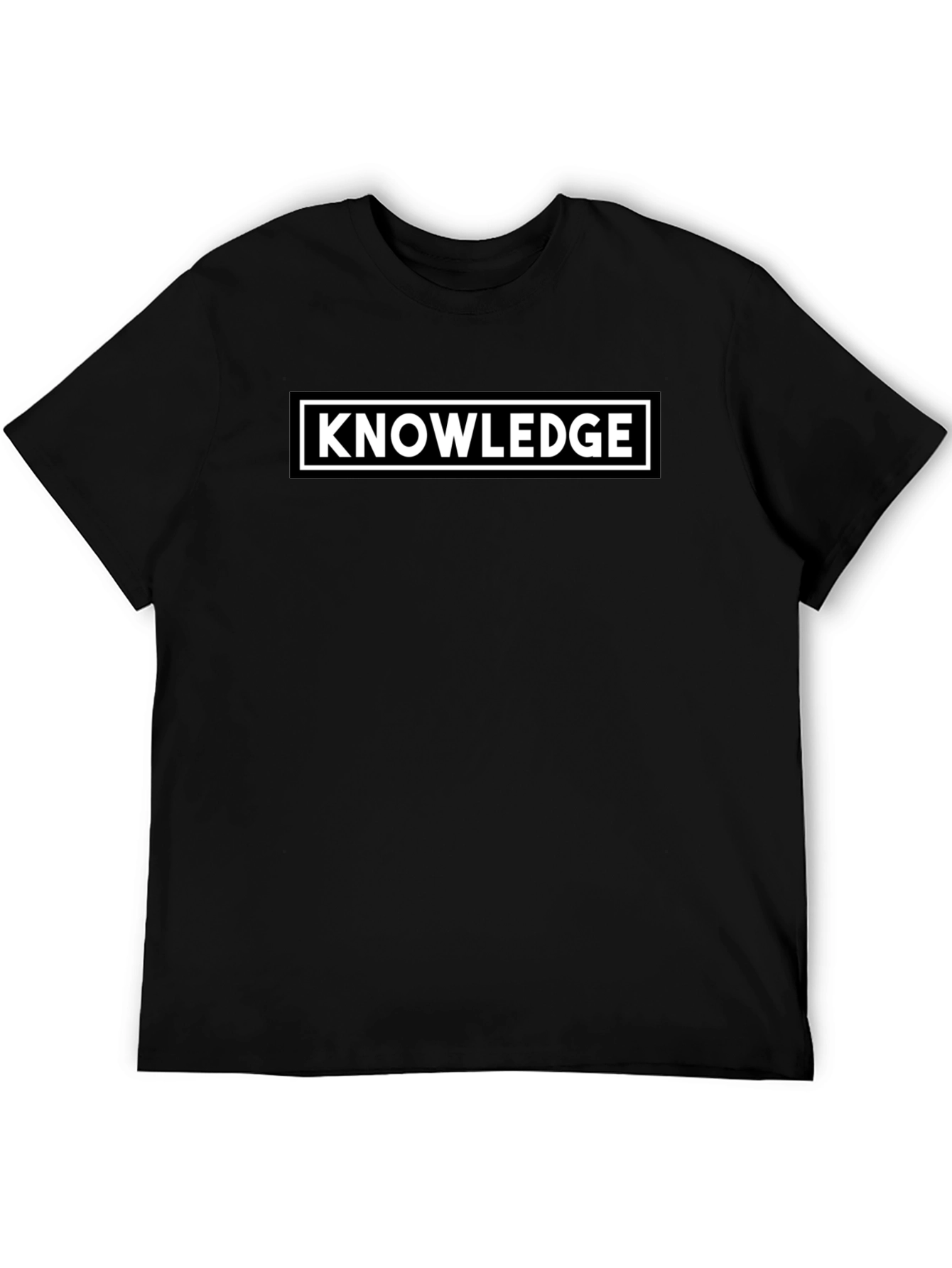 Knowledge Black T-Shirt - Smart Casual Style