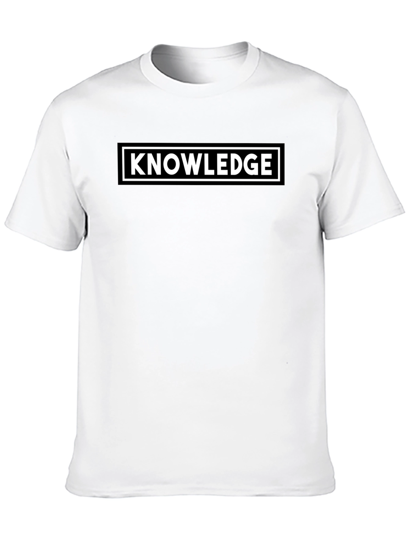 Knowledge Black T-Shirt - Smart Casual Style