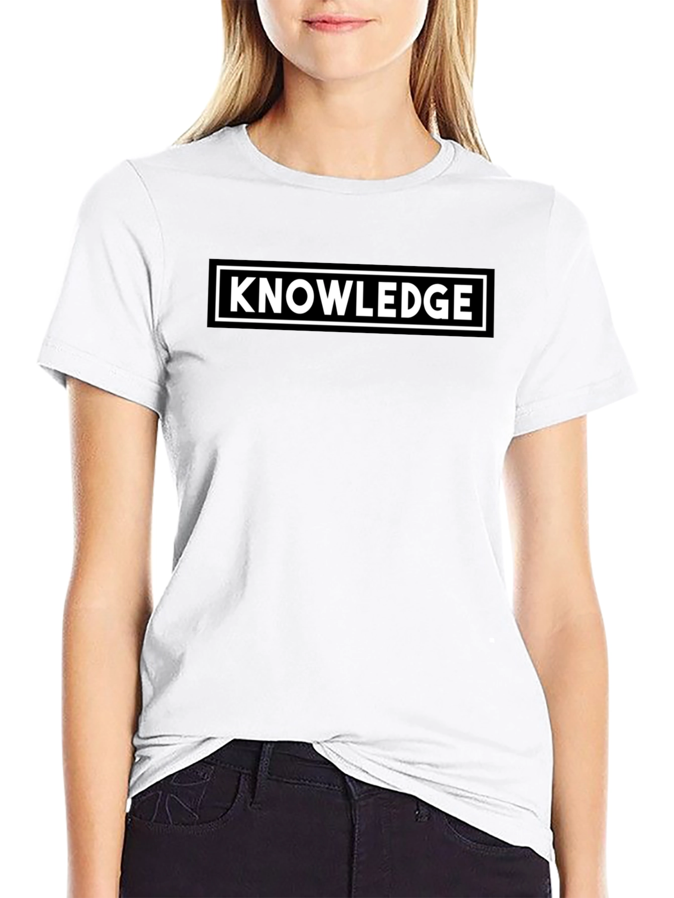 Knowledge Black T-Shirt - Smart Casual Style