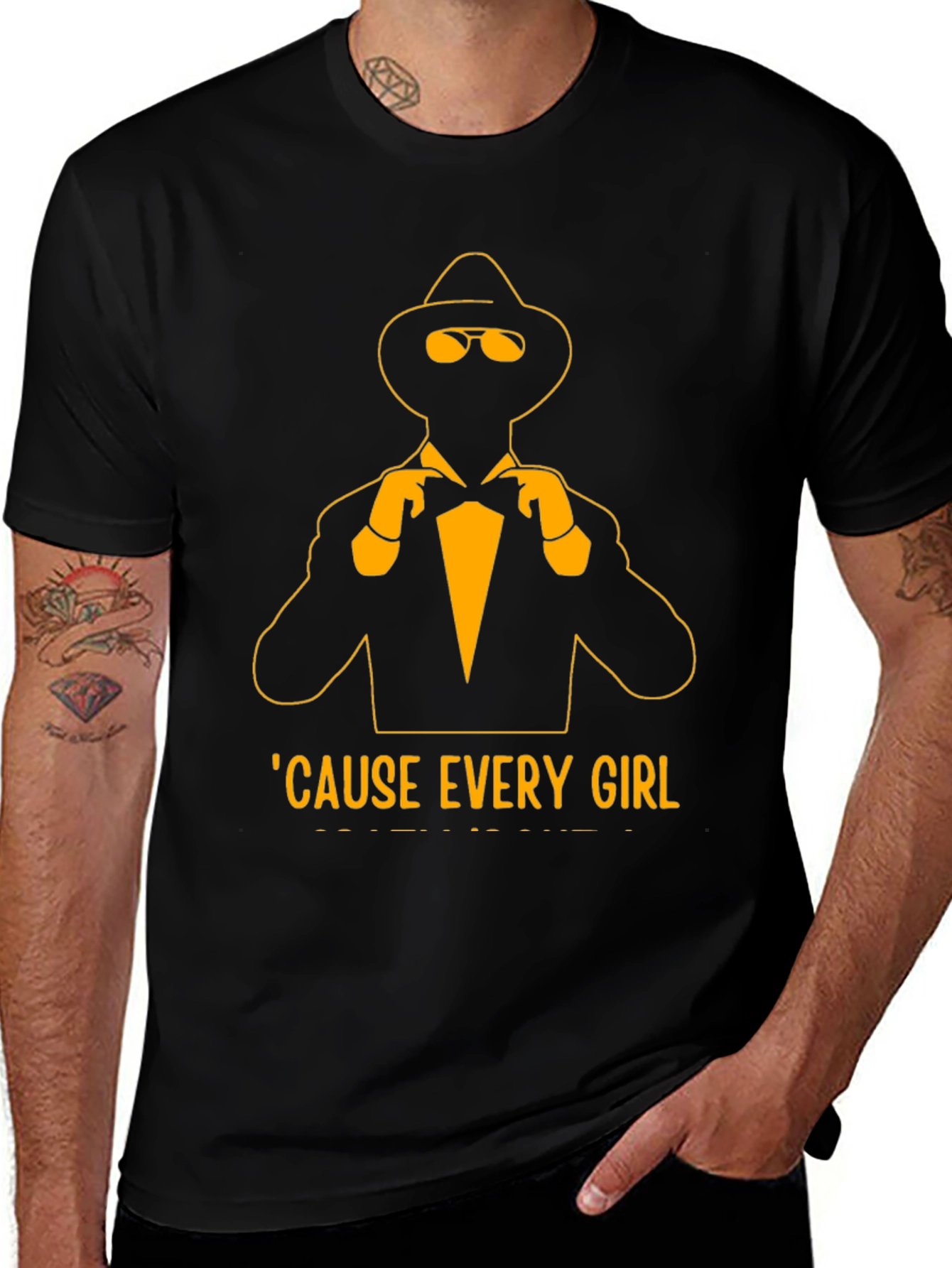 Dapper Silhouette Bow Tie T-Shirt