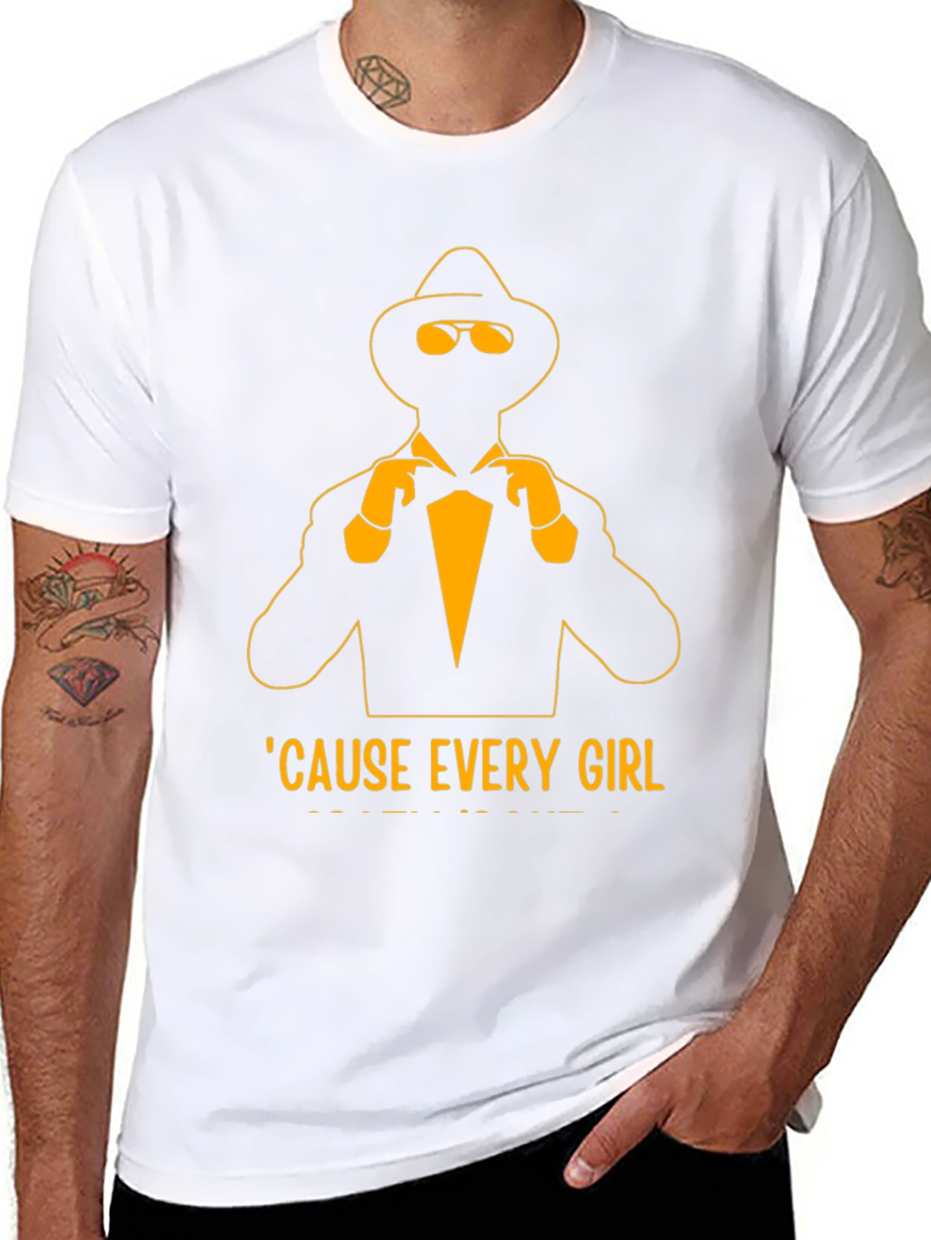 Dapper Silhouette Bow Tie T-Shirt