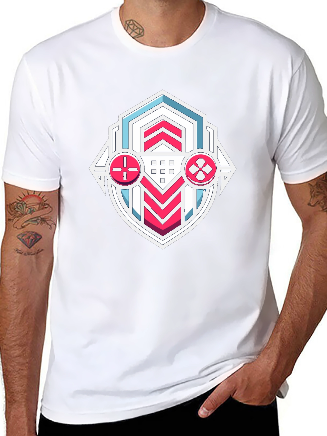 Gaming T-Shirt - Cool Badge Design