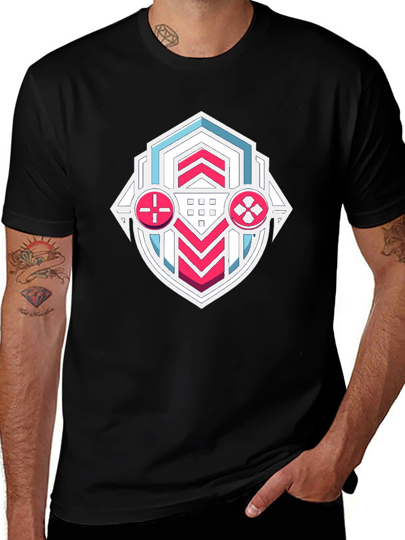 Gaming T-Shirt - Cool Badge Design