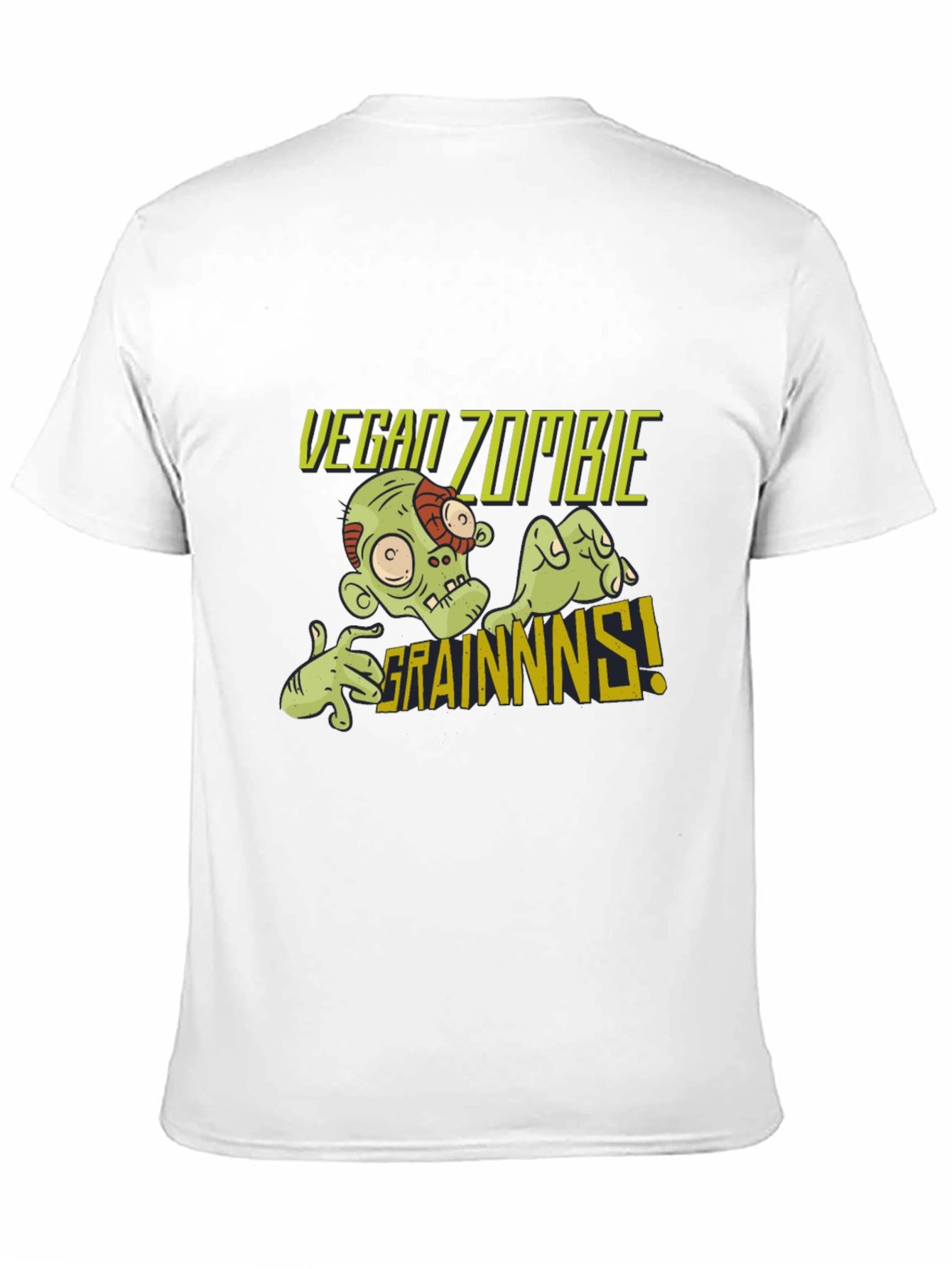 Vegan Zombie Grainns T-Shirt -  Mens Black Tee