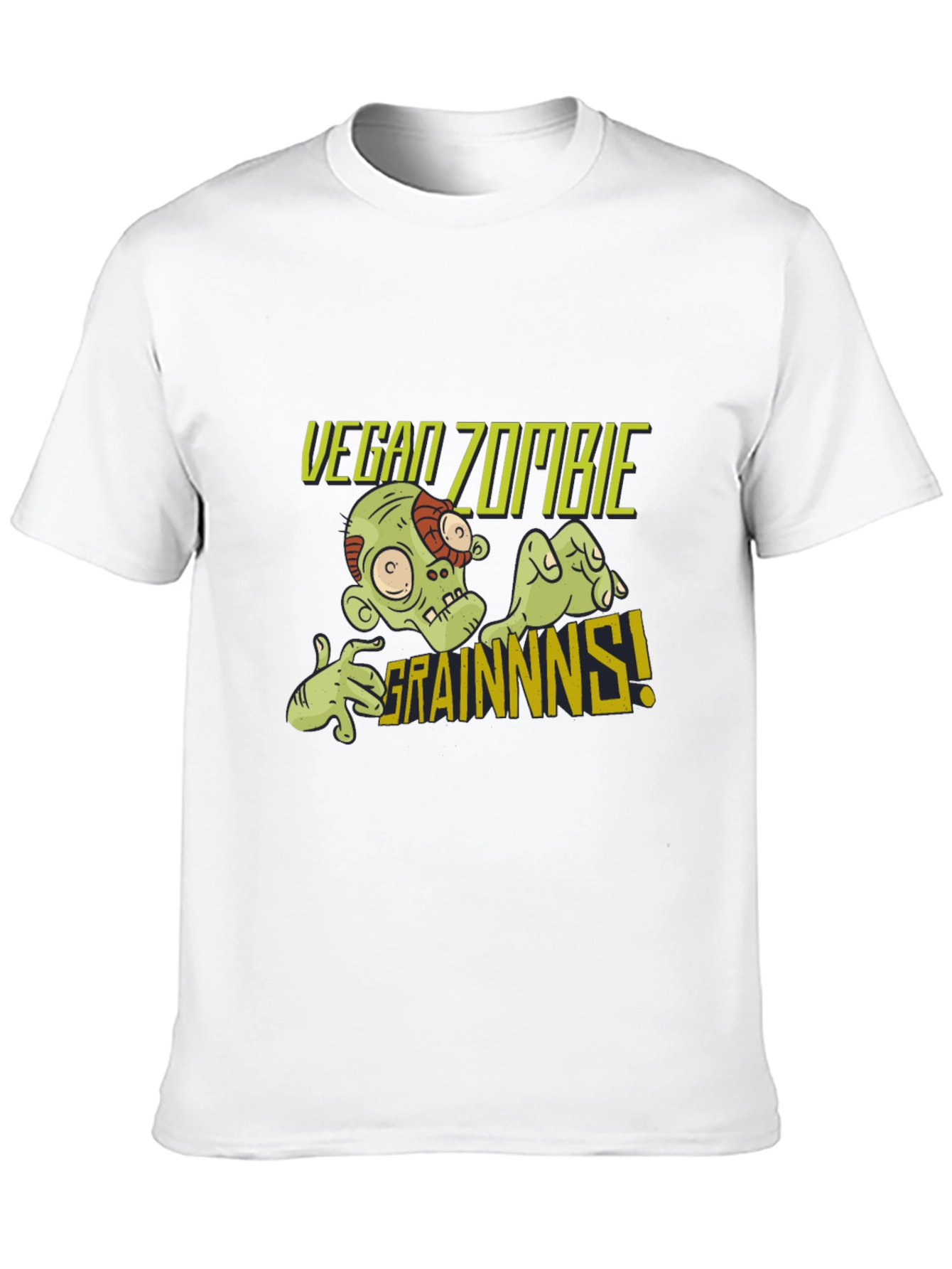 Vegan Zombie Grainns T-Shirt -  Mens Black Tee