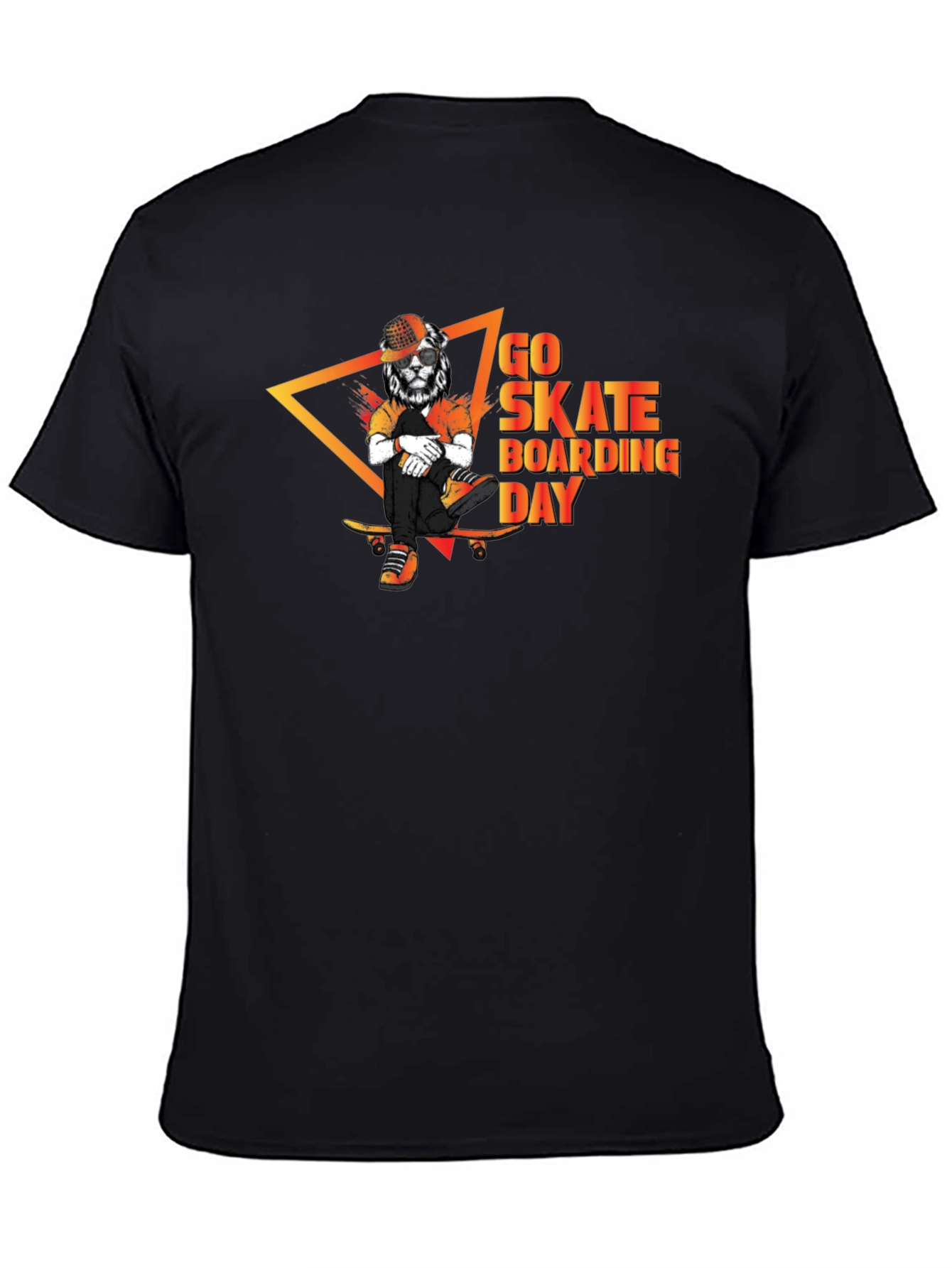Go Skateboarding Day T-Shirt Lion Skater Graphic Tee