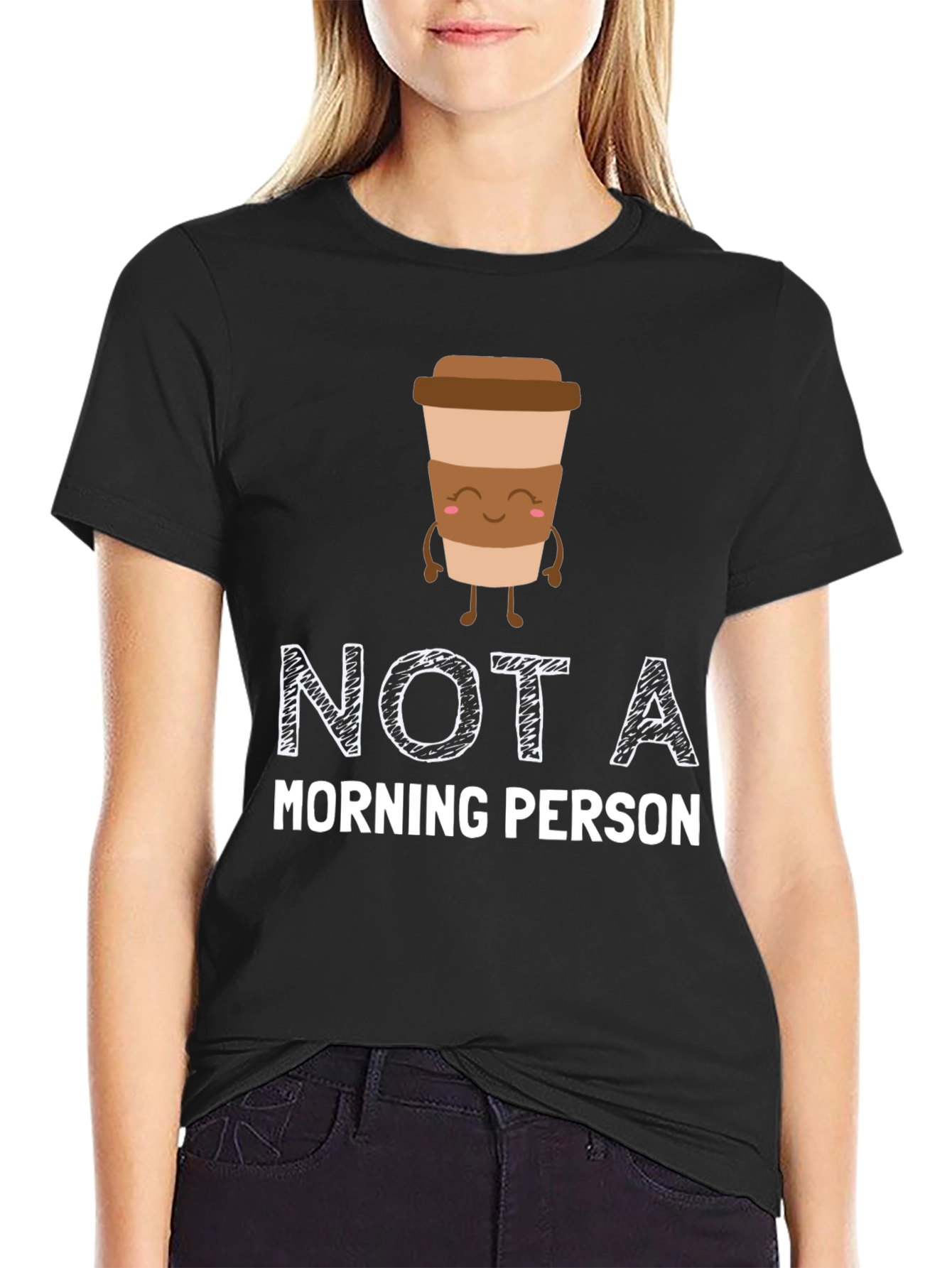 Not A Morning Person Coffee Graphic T-Shirt
