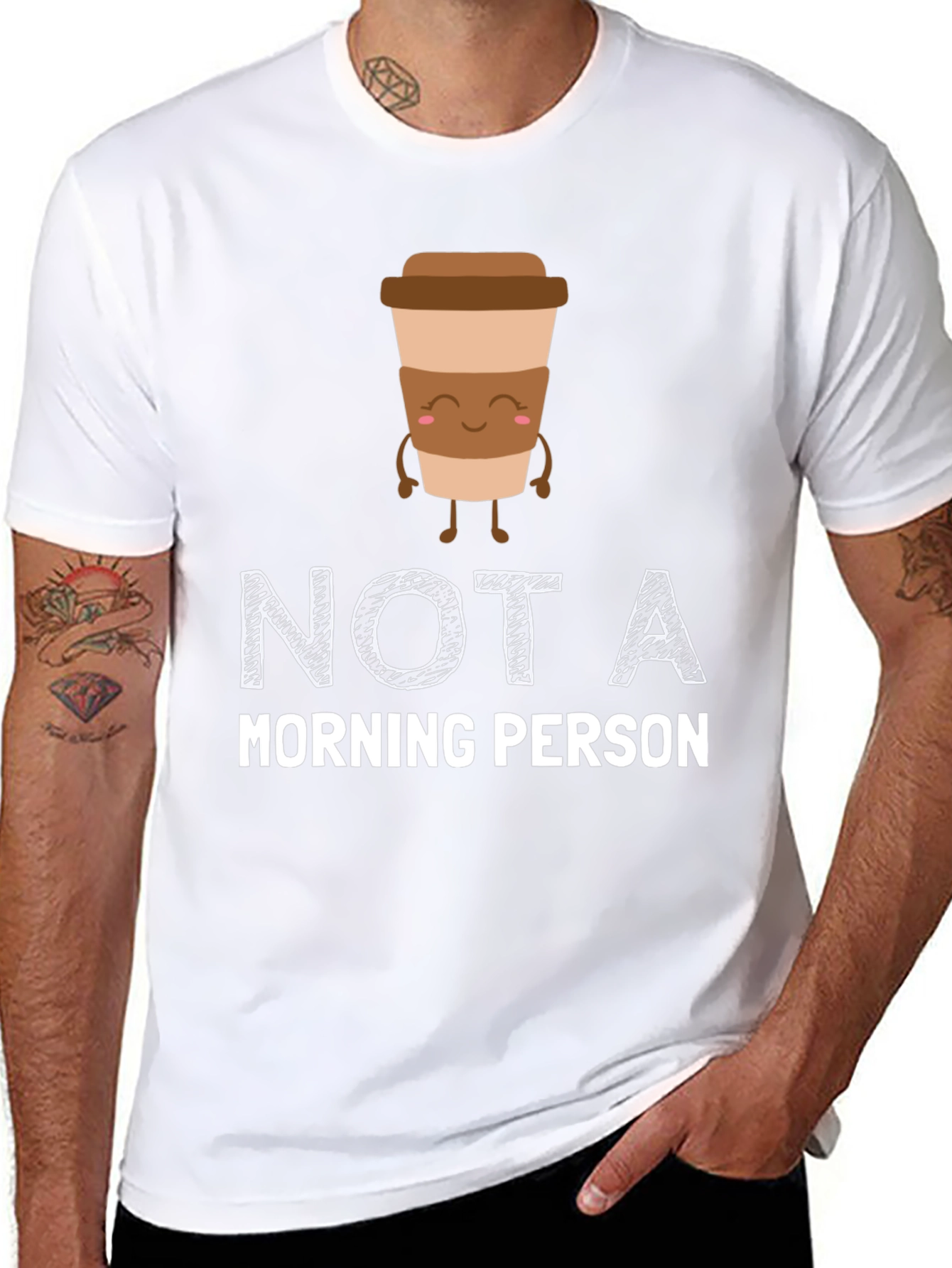 Not A Morning Person Coffee Graphic T-Shirt