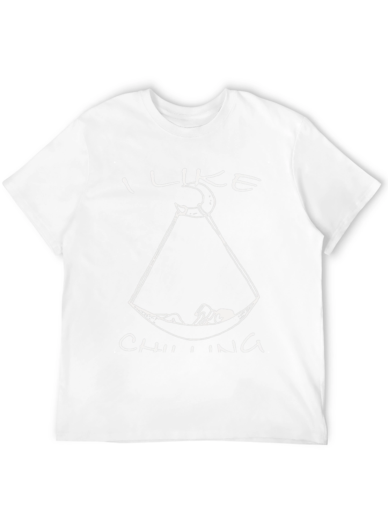 I Like Chilling Black T-Shirt - Hammock Lounging Design