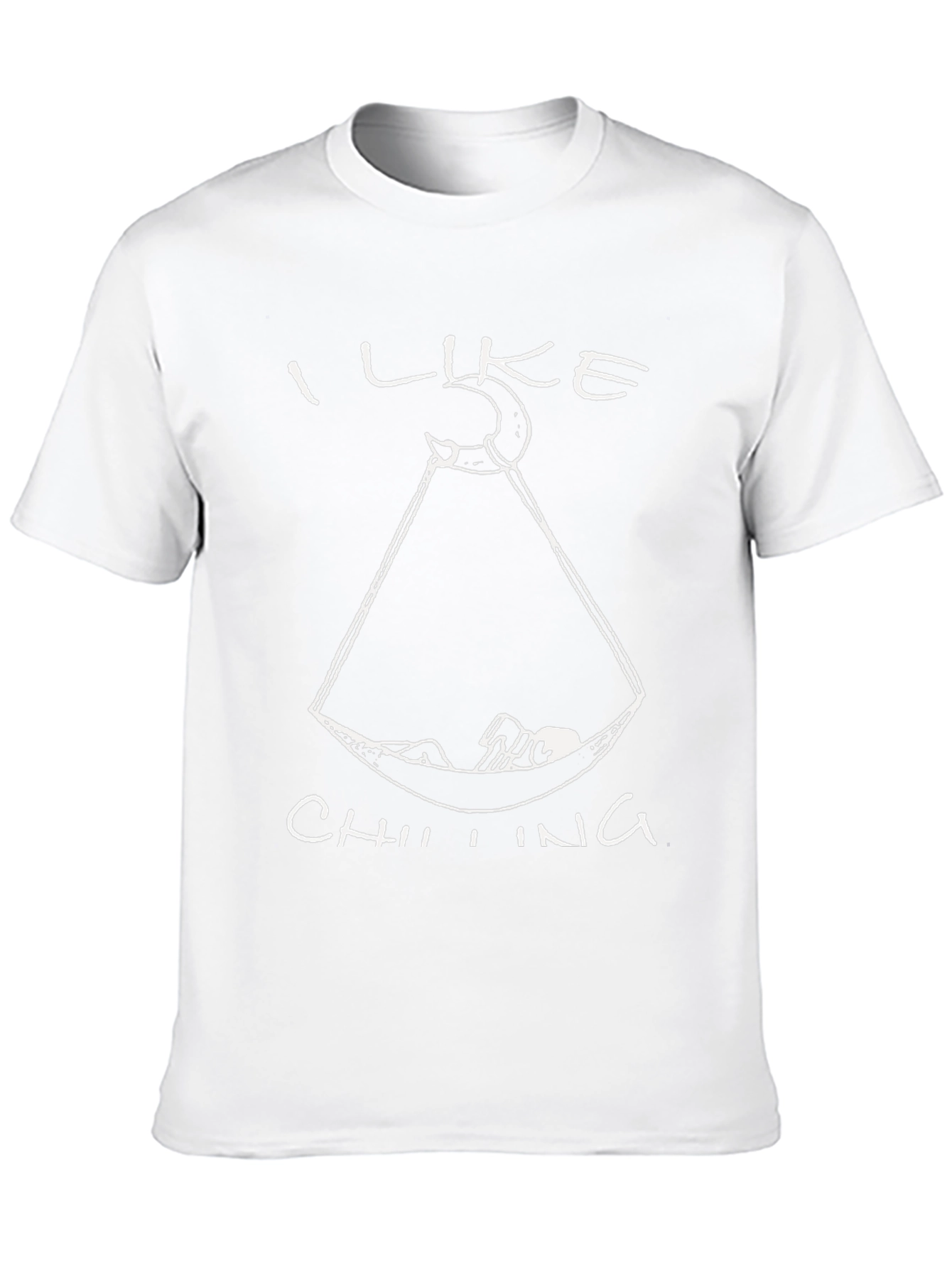 I Like Chilling Black T-Shirt - Hammock Lounging Design