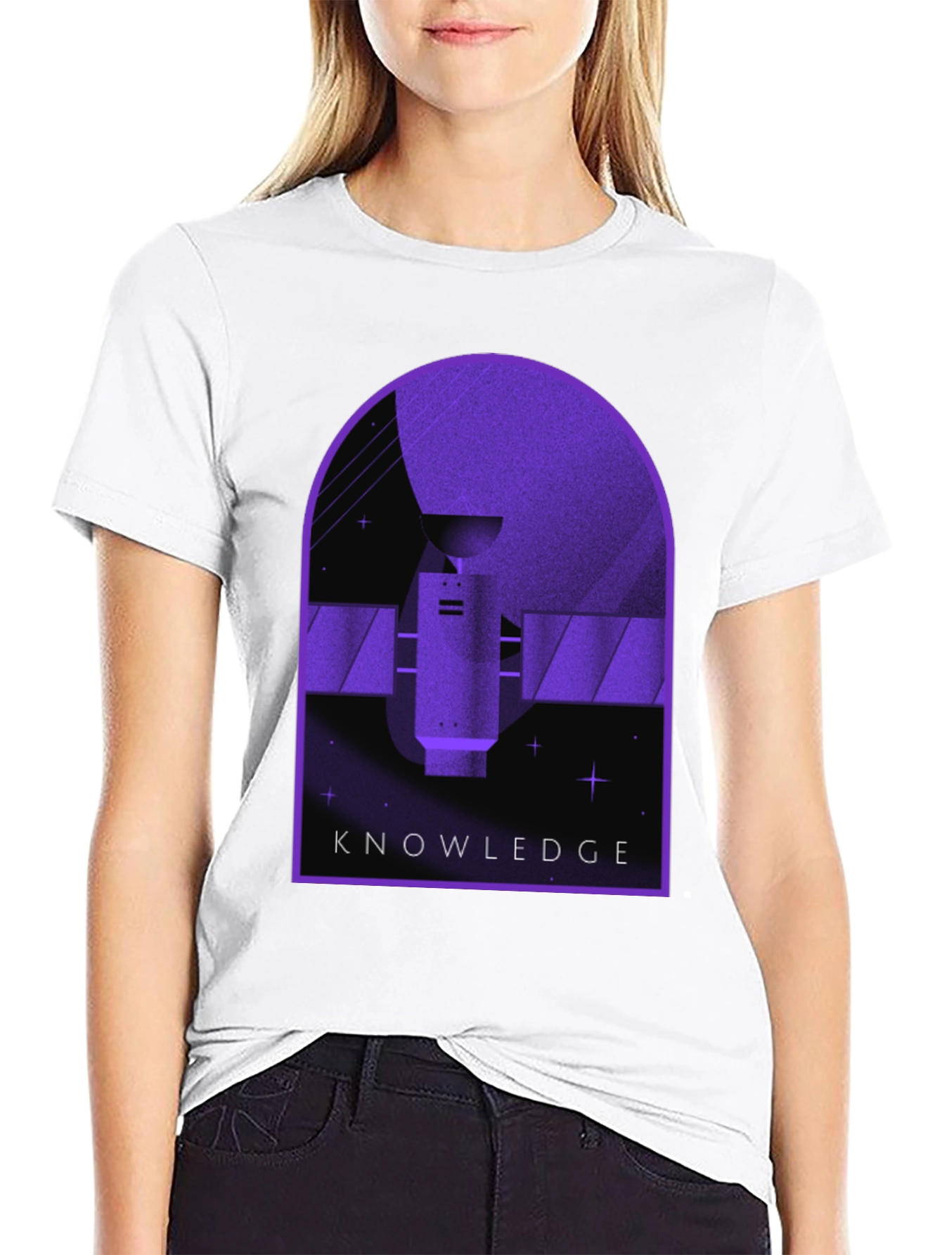 Knowledge Space Tee - Purple Graphic T-Shirt